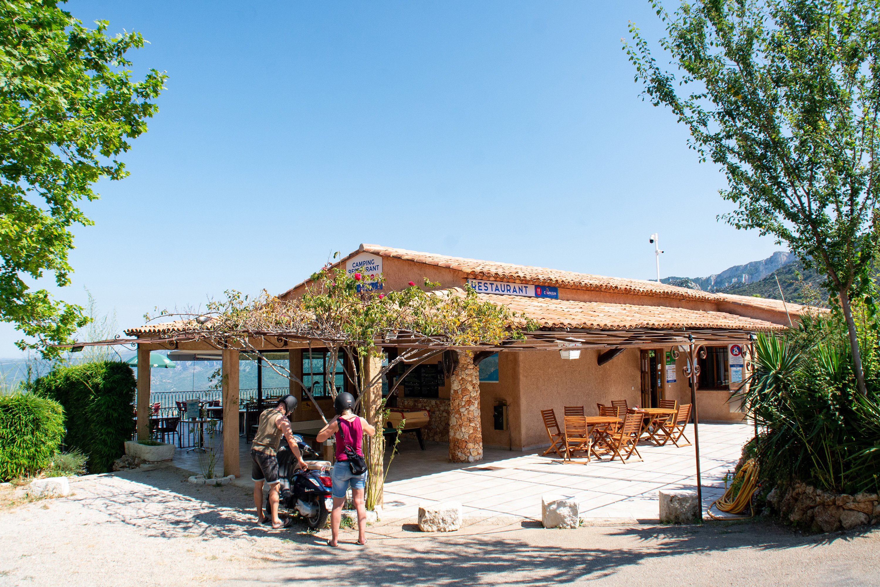 Vue de la terrasse - Camping de l'Aigle