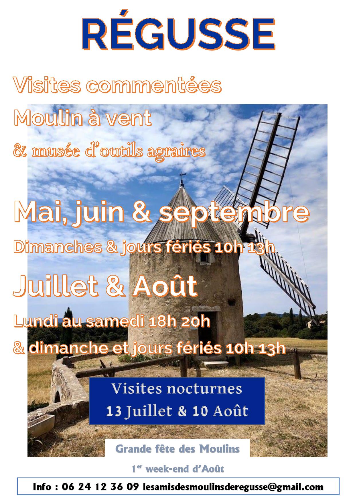 Permanences 2021 - Visites commentées du moulin et du musée d'outils agraires