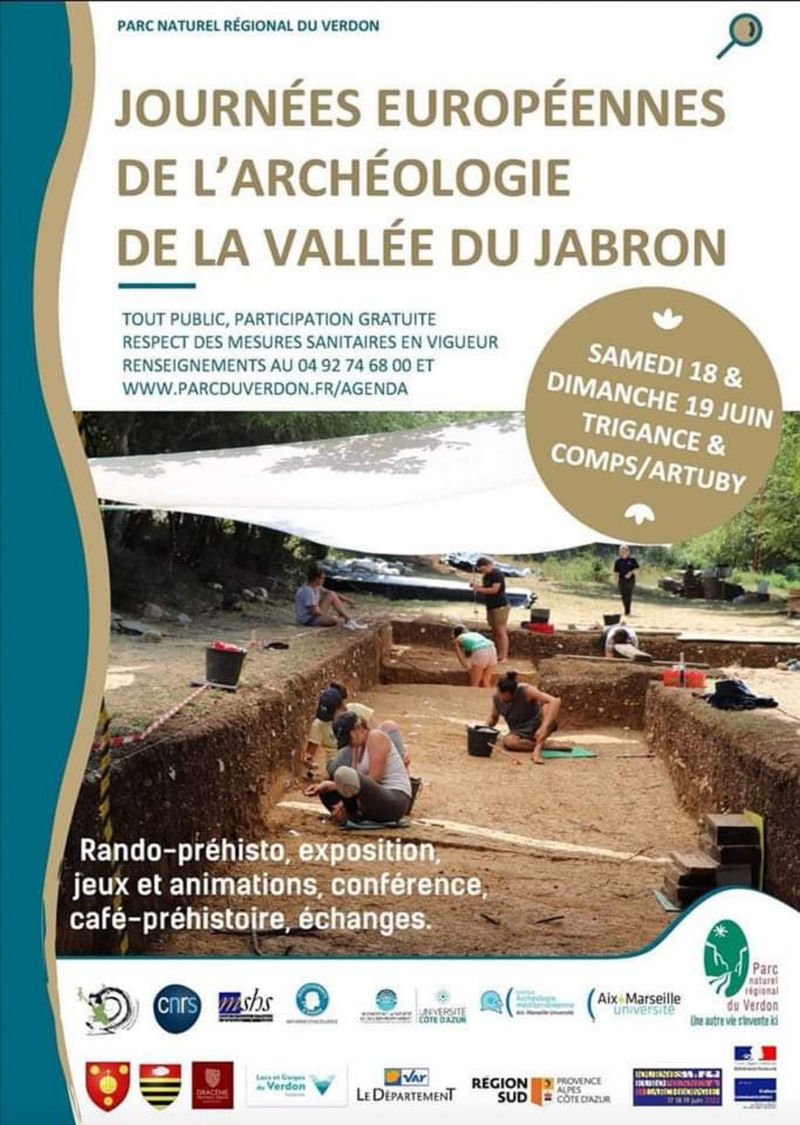Affiche 2022 - Journées européennes de l'archéologie de la vallée du Jabron
