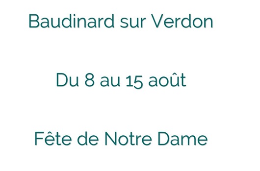 Baudinard en fête du 12 au 17/08/23 - Fête votive