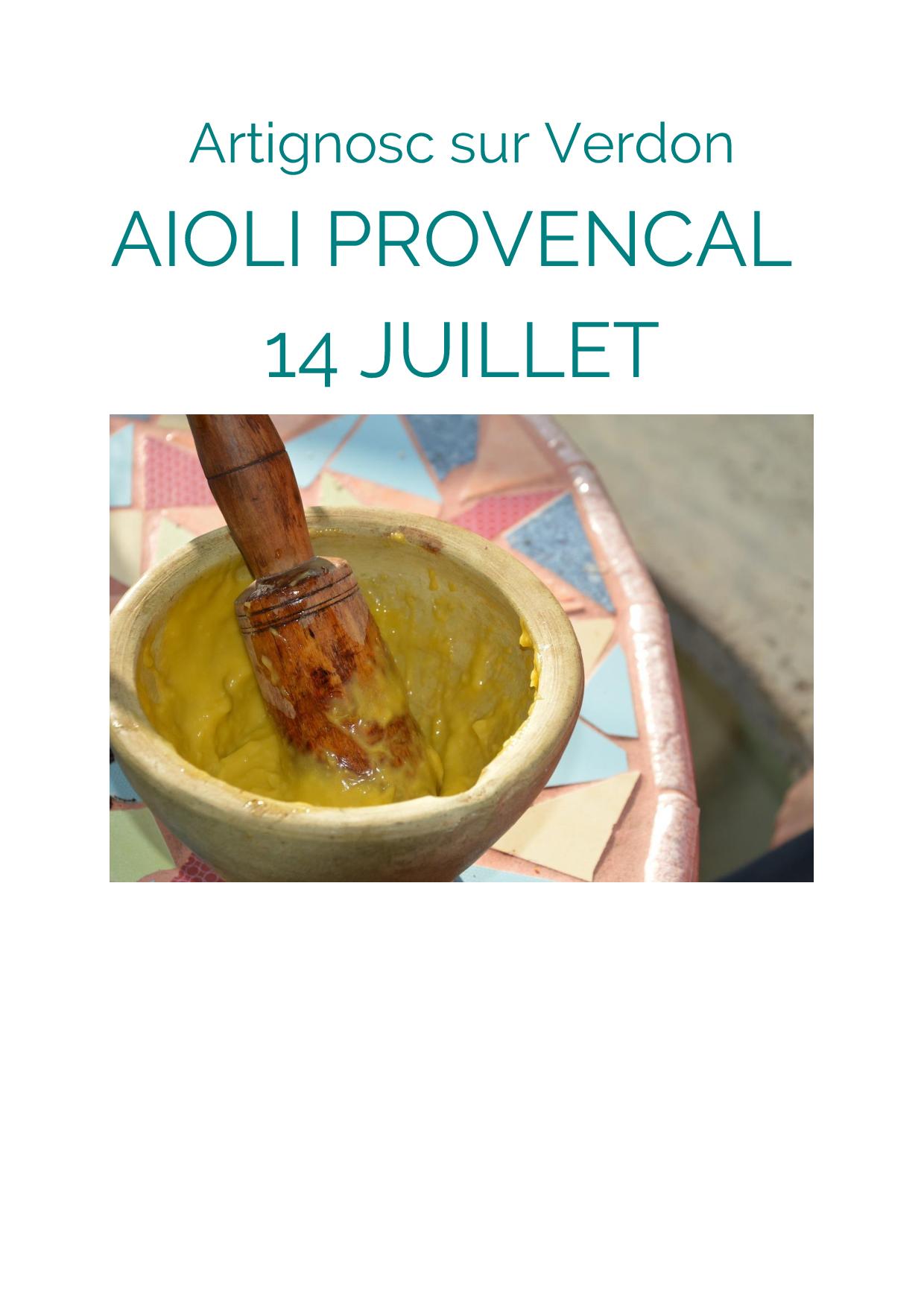 Aïoli provençal Artignosc 14 juillet - Aïoli provençal
