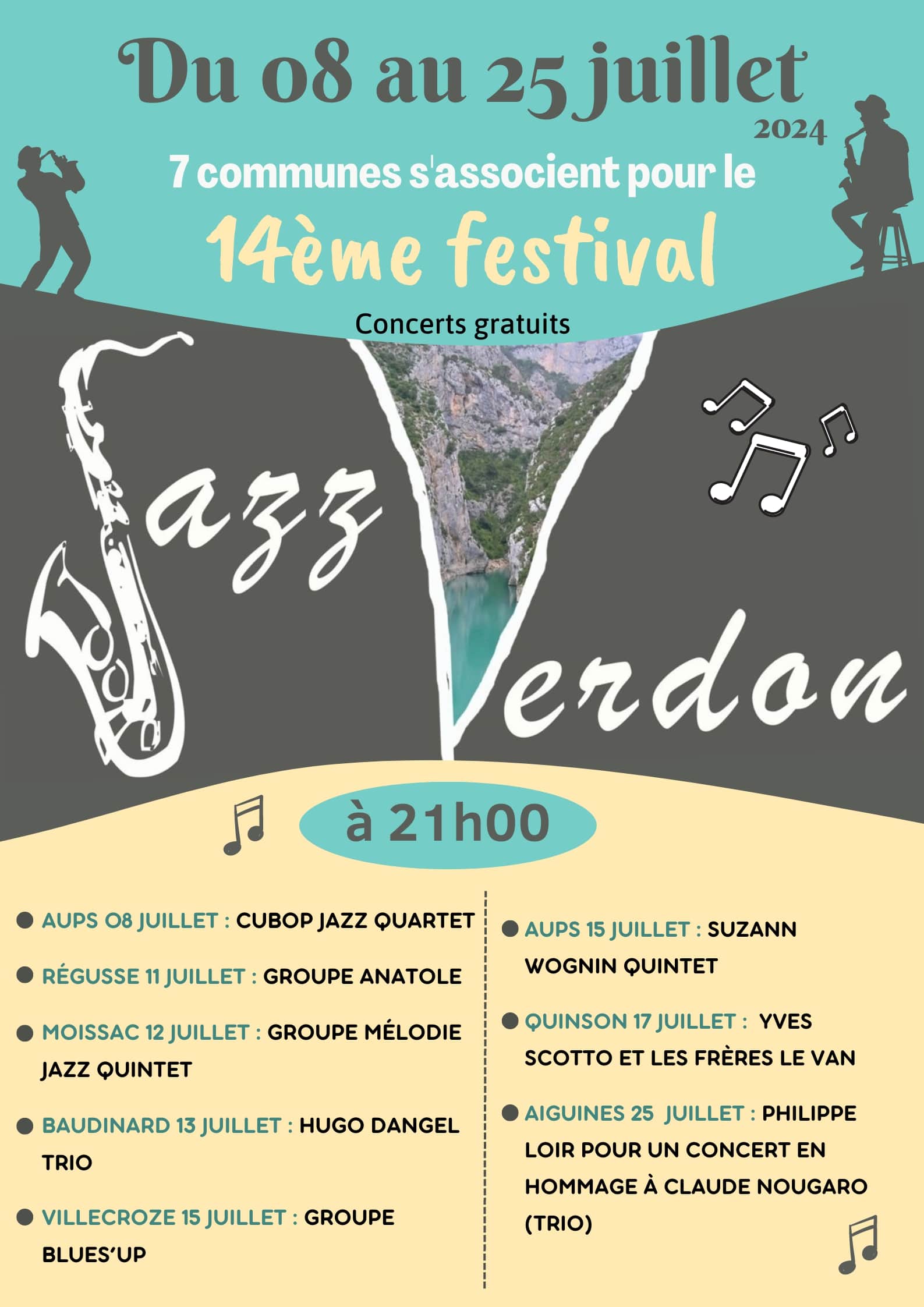 Affiche 2024 - Festival Jazz Verdon