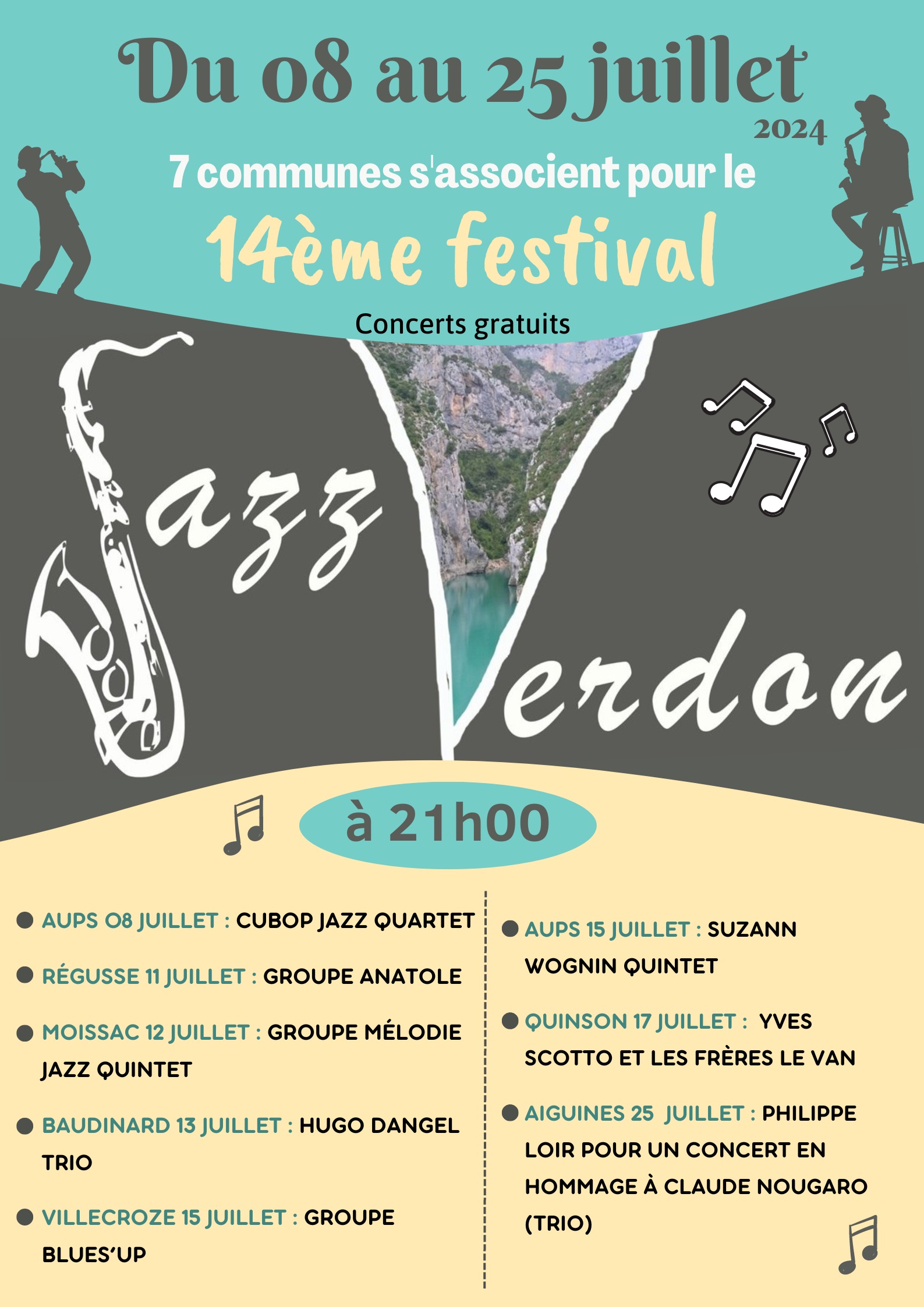 Affiche 2024 - Jazz Verdon Festival
