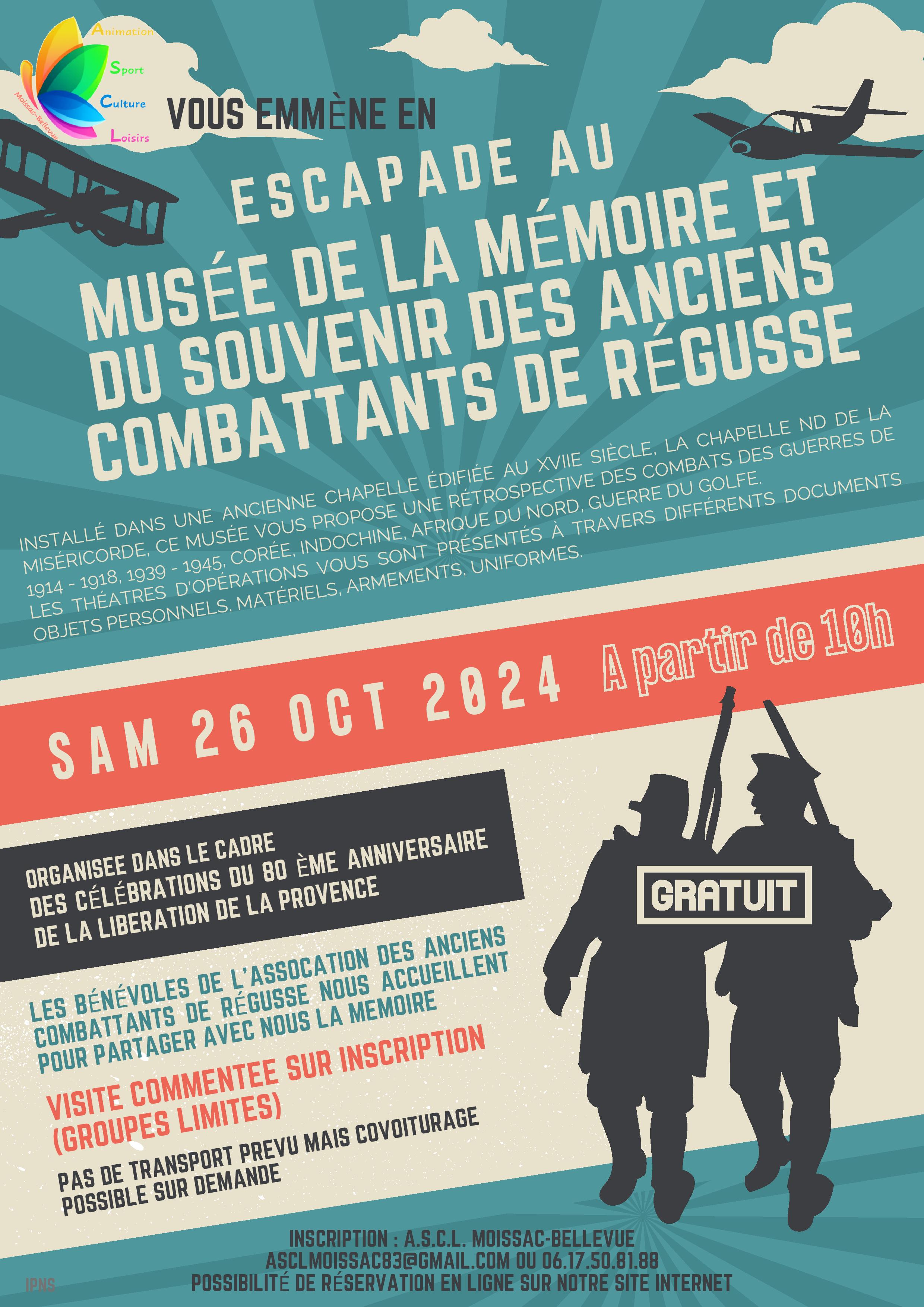 Sortie Musée de la mémoire et du souvenir des anciens combattants de Régusse - Sortie Musée de la mémoire et du souvenir des anciens combattants de Régusse