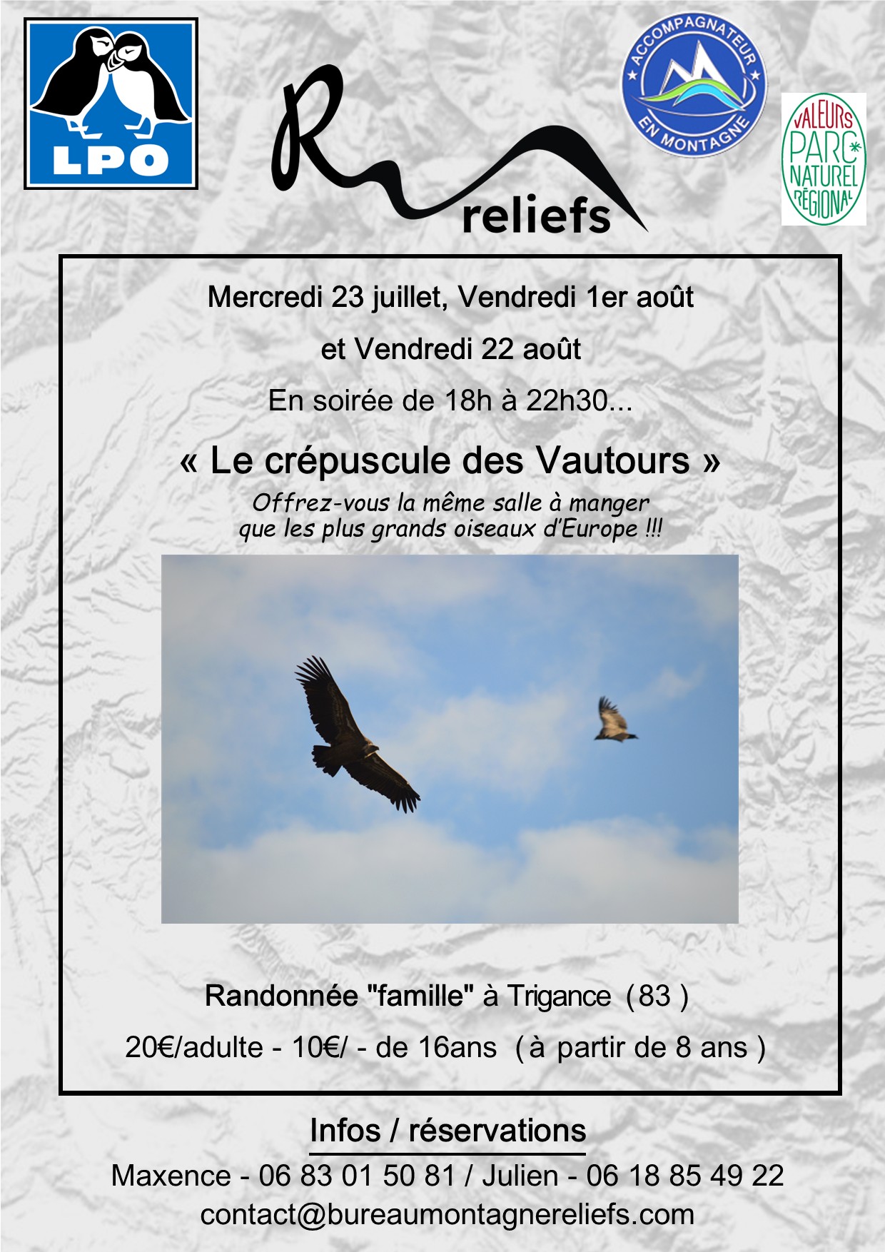 Sorties accompagnées avec Reliefs