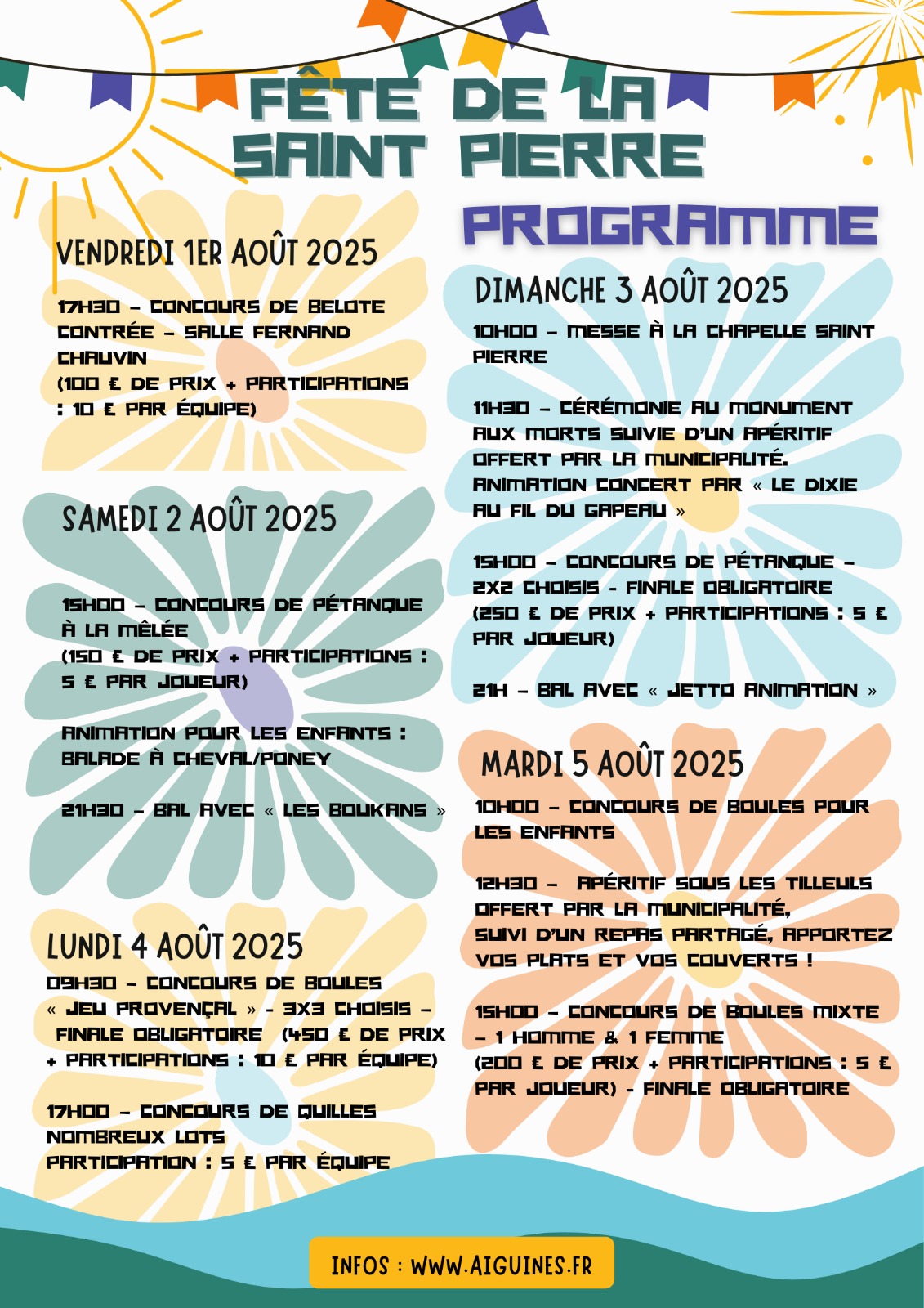 Programme 2025 - Fête de la Saint-Pierre