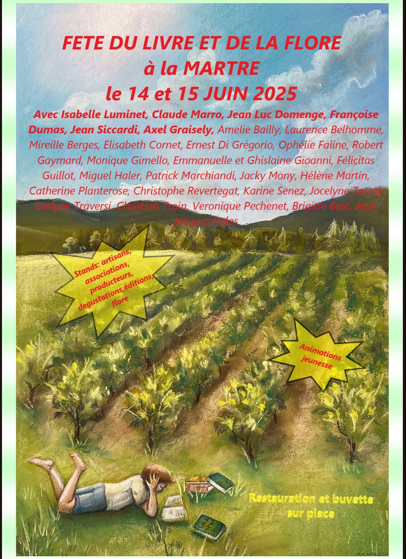 Flyer 2025 recto - 11ème Fête du Livre et de le Flore_La Martre