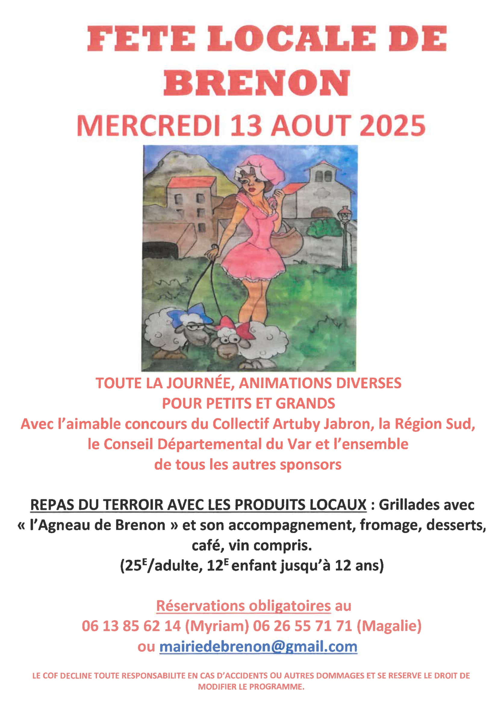 Affiche - Fête locale de Brenon