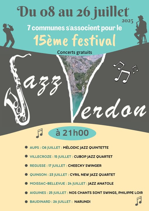 Affiche - 15e Festival Jazz Verdon