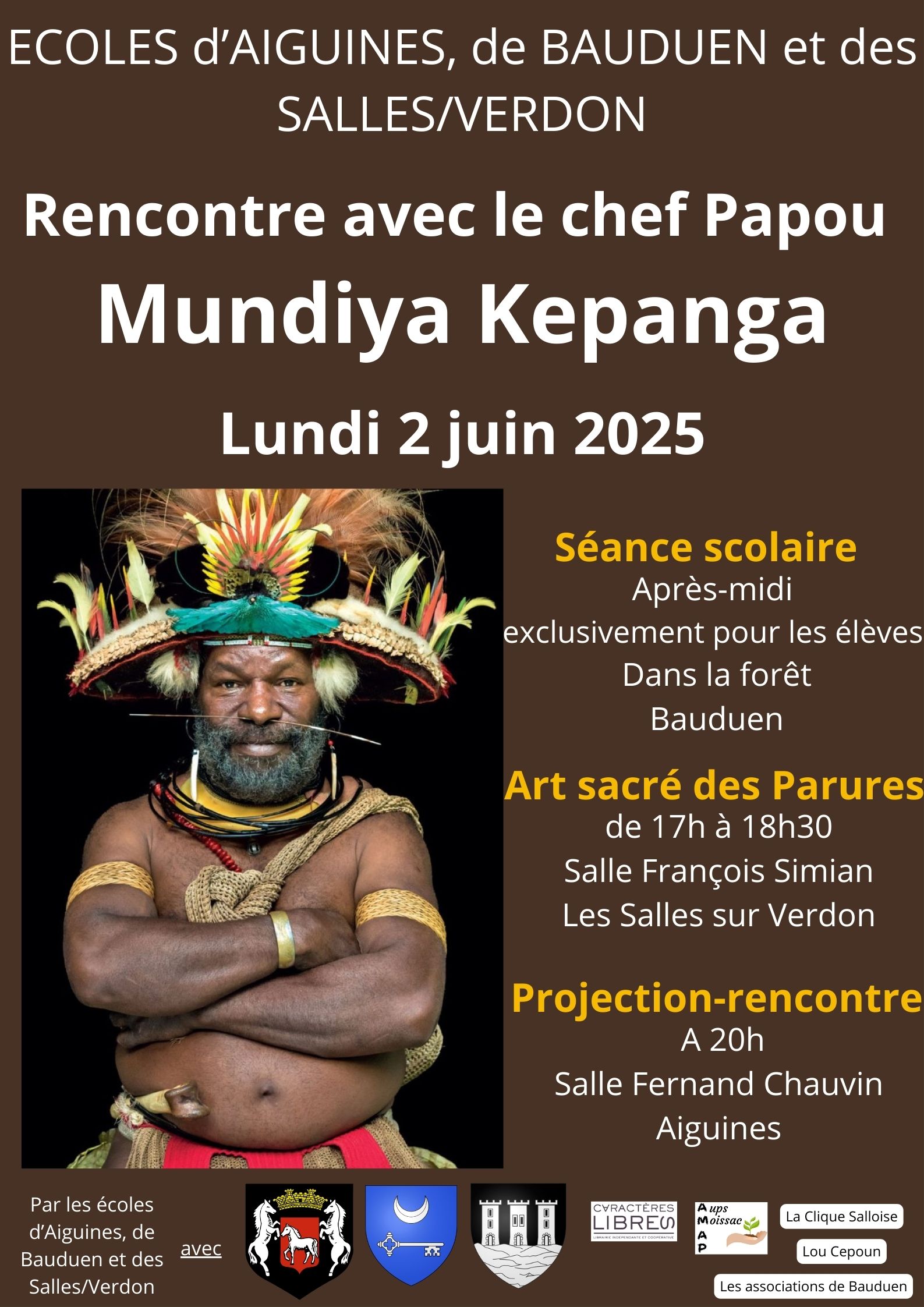 Programme - Nos écoles accueillent le chef Mundiya Kepanga