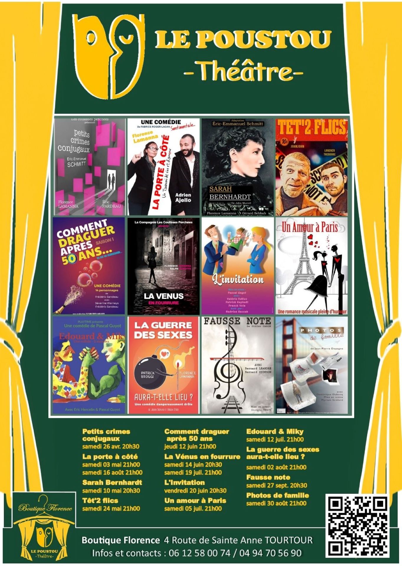 Programme - Théâtre - Le Poustou - Tourtour