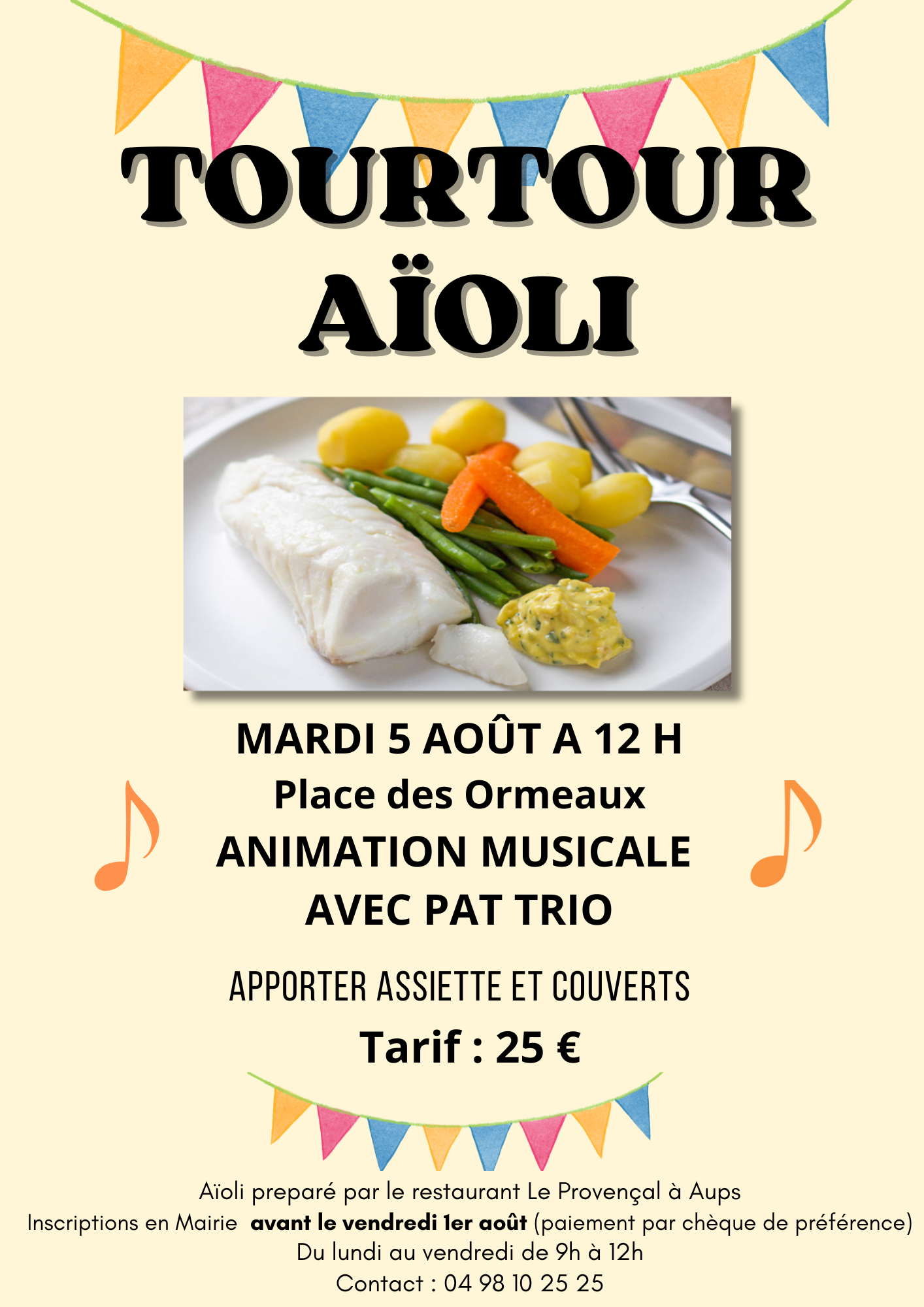 Aïoli monstre et concert - Fête du village de Tourtour