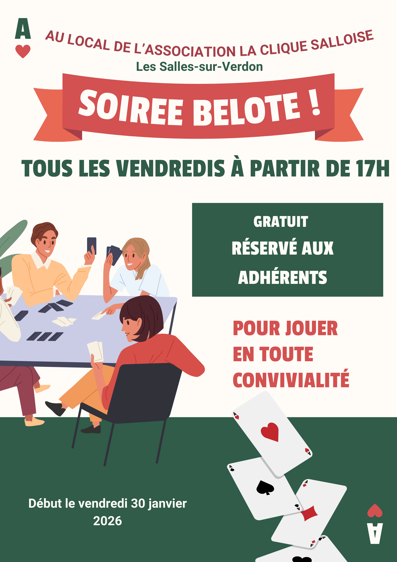 Belote - Activités de la Clique Salloise