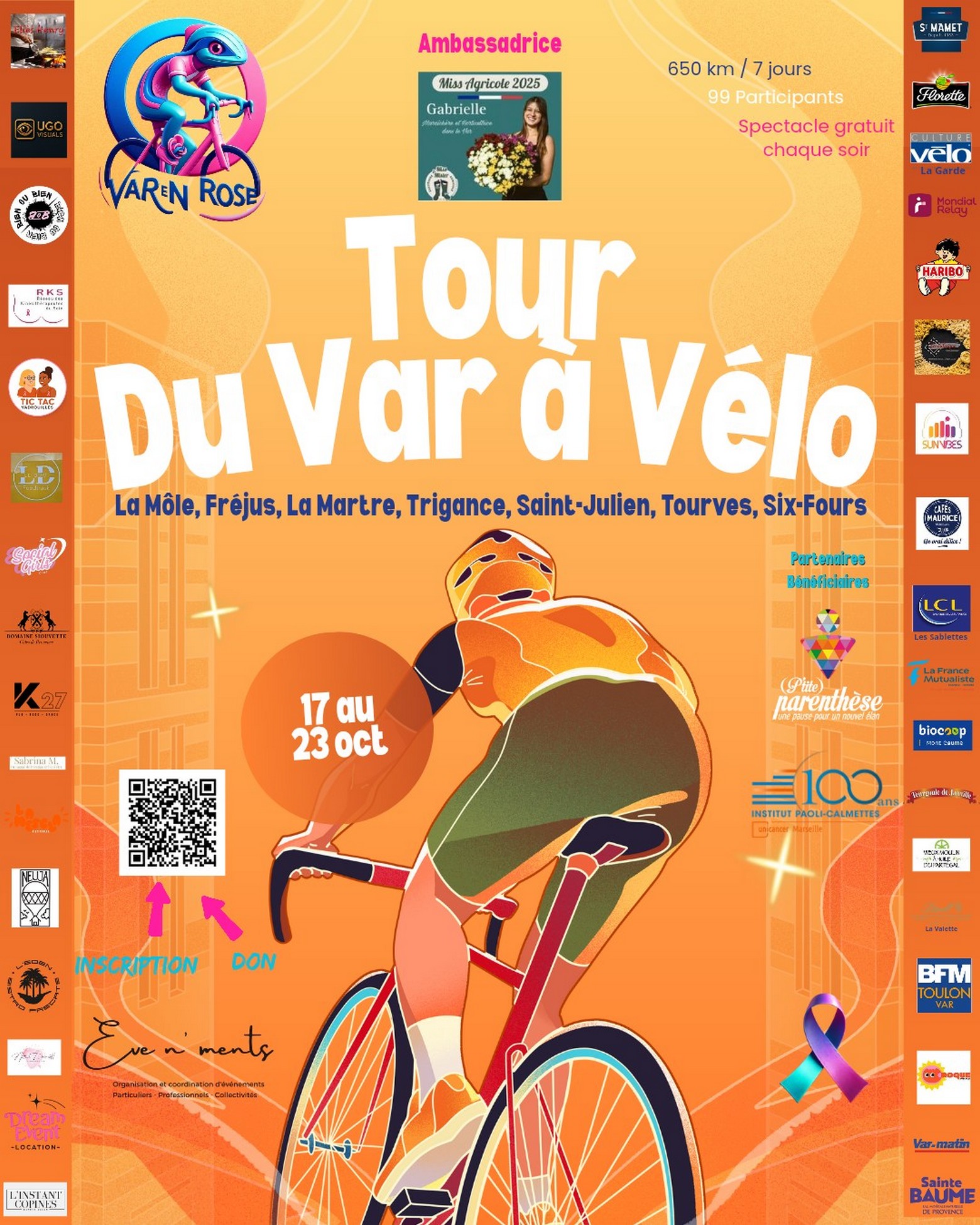 Affiche Tour du Var à vélo 2025 - Var en Rose : Soirée étape_La Martre