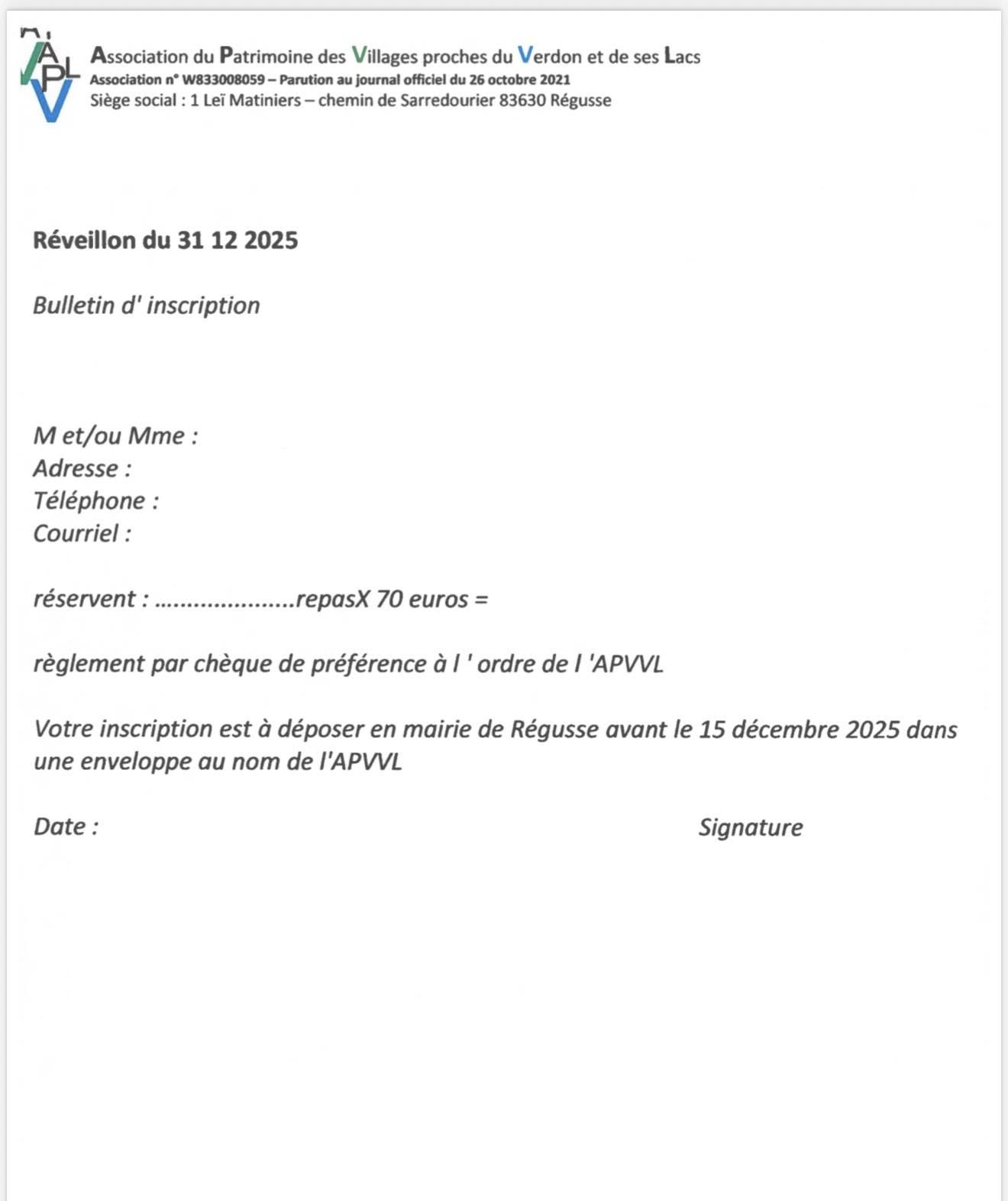 Bulletin d'inscription - Réveillon du jour de l'an 2025_Moissac-Bellevue