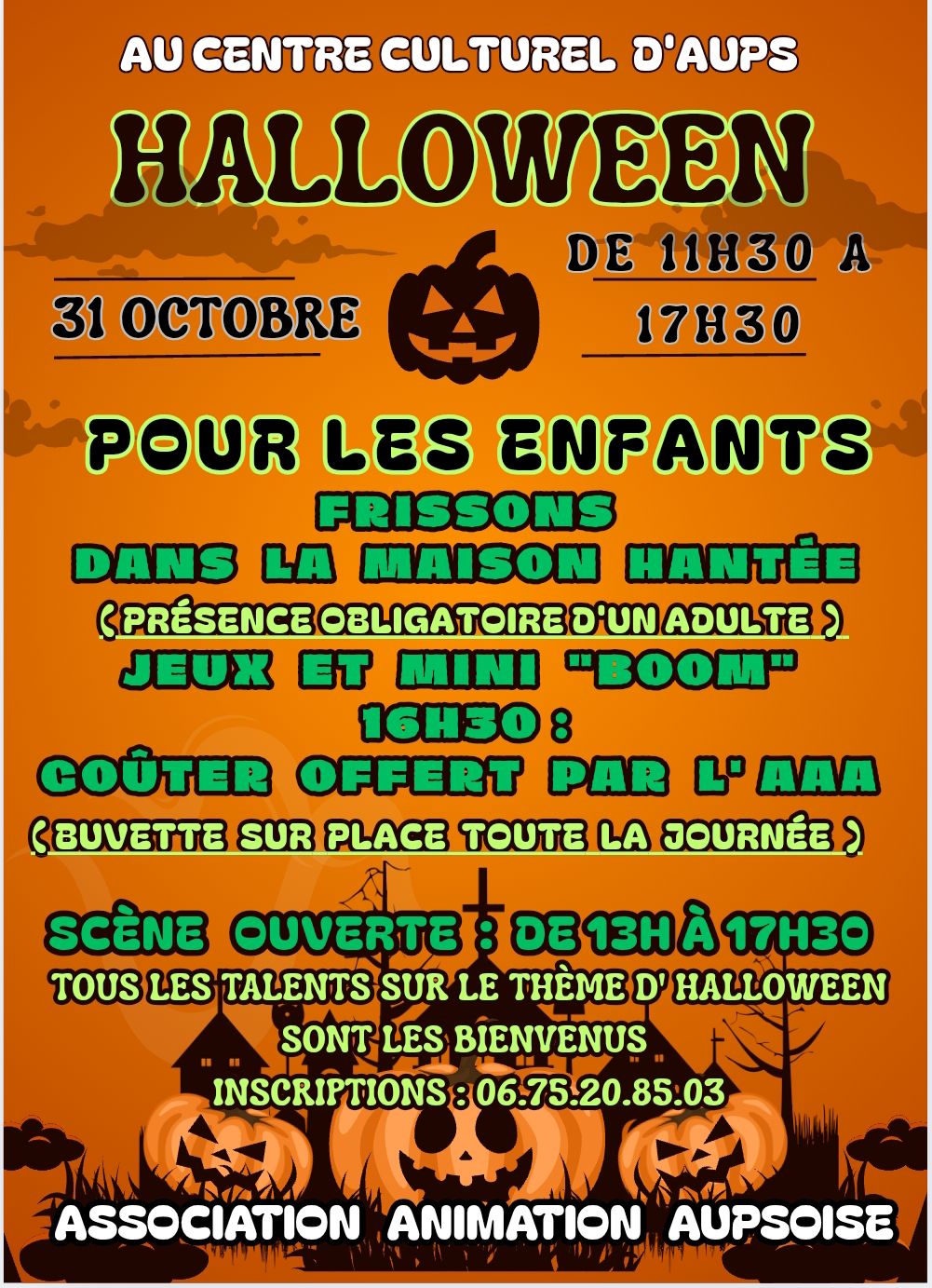 affiche 2025 - Halloween à Aups_Aups