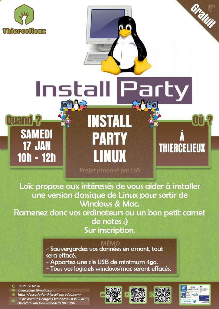 Install party Linux - Les animations du Thiercelieux_Aups