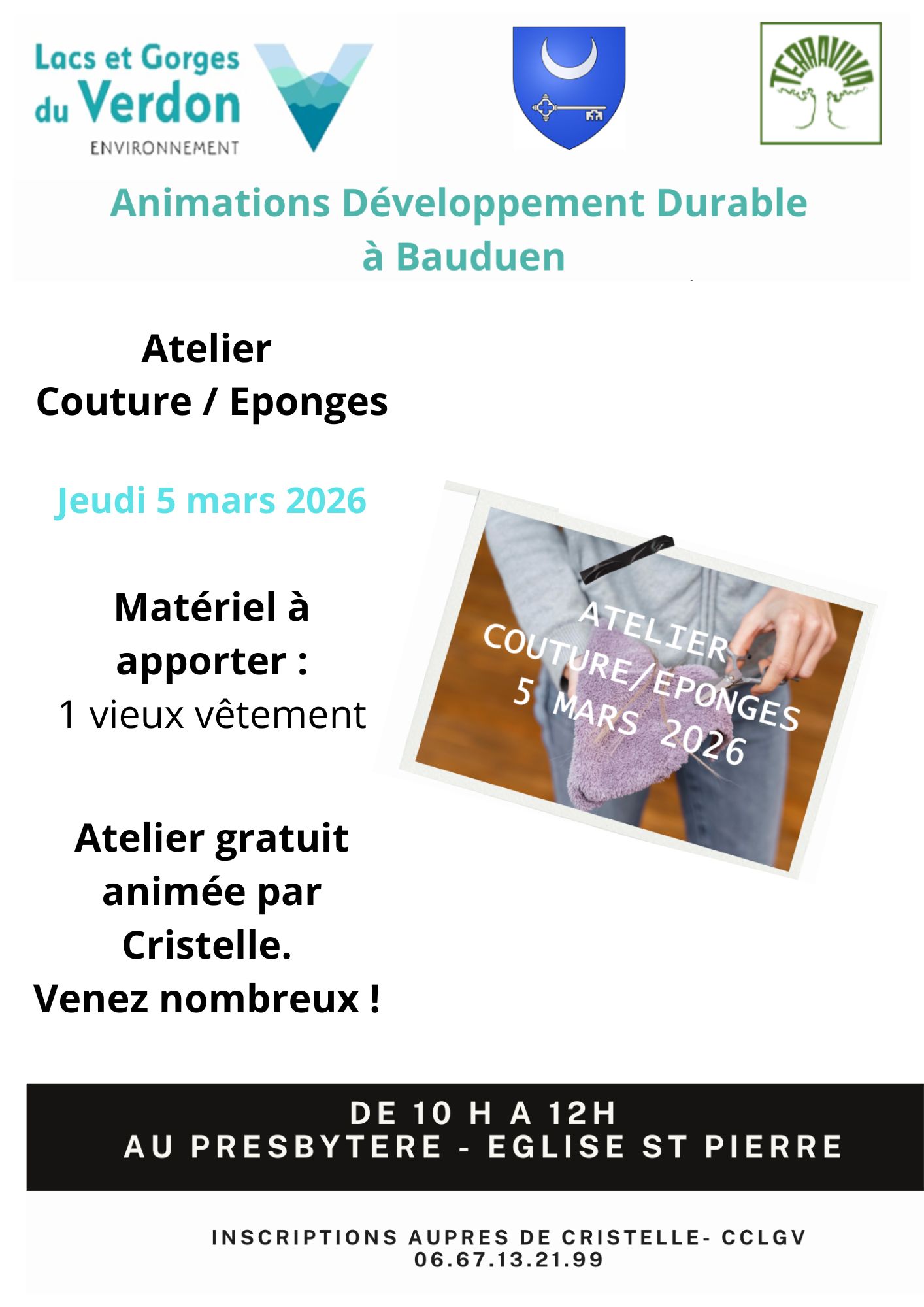 Couture - Animations Développement Durable à Bauduen_Bauduen