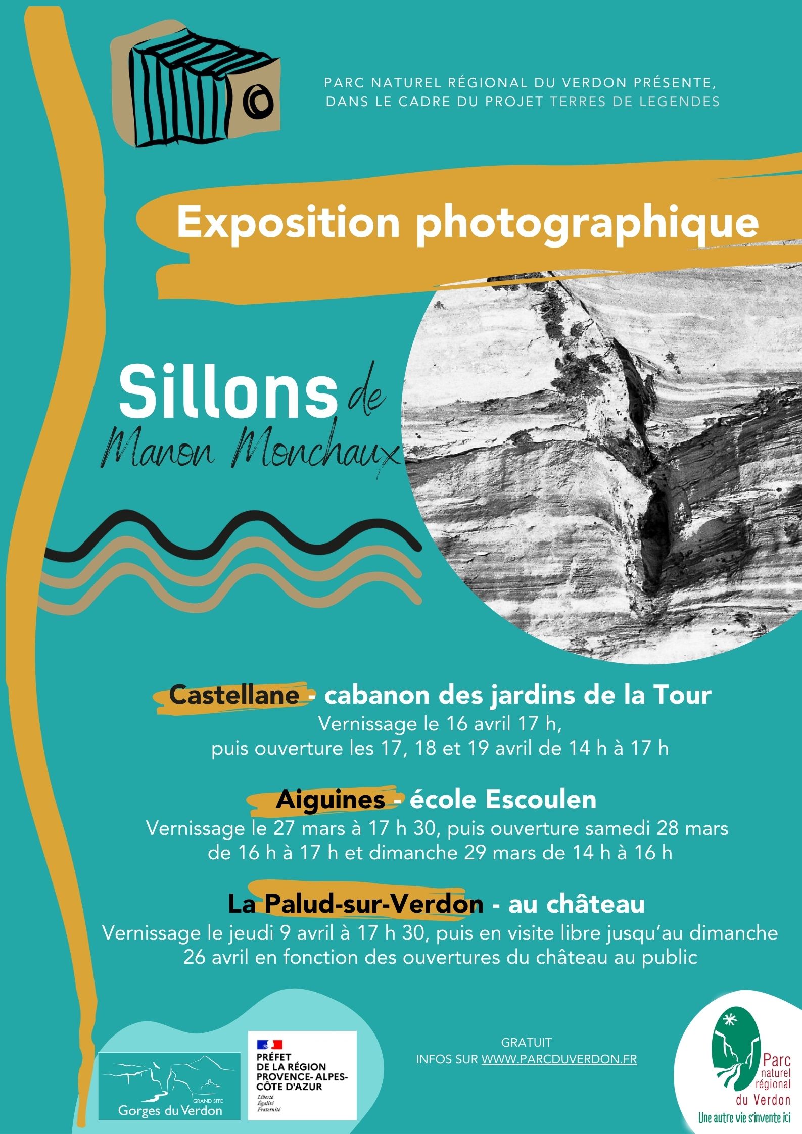 Affiche - Exposition « Sillons » - Aiguines