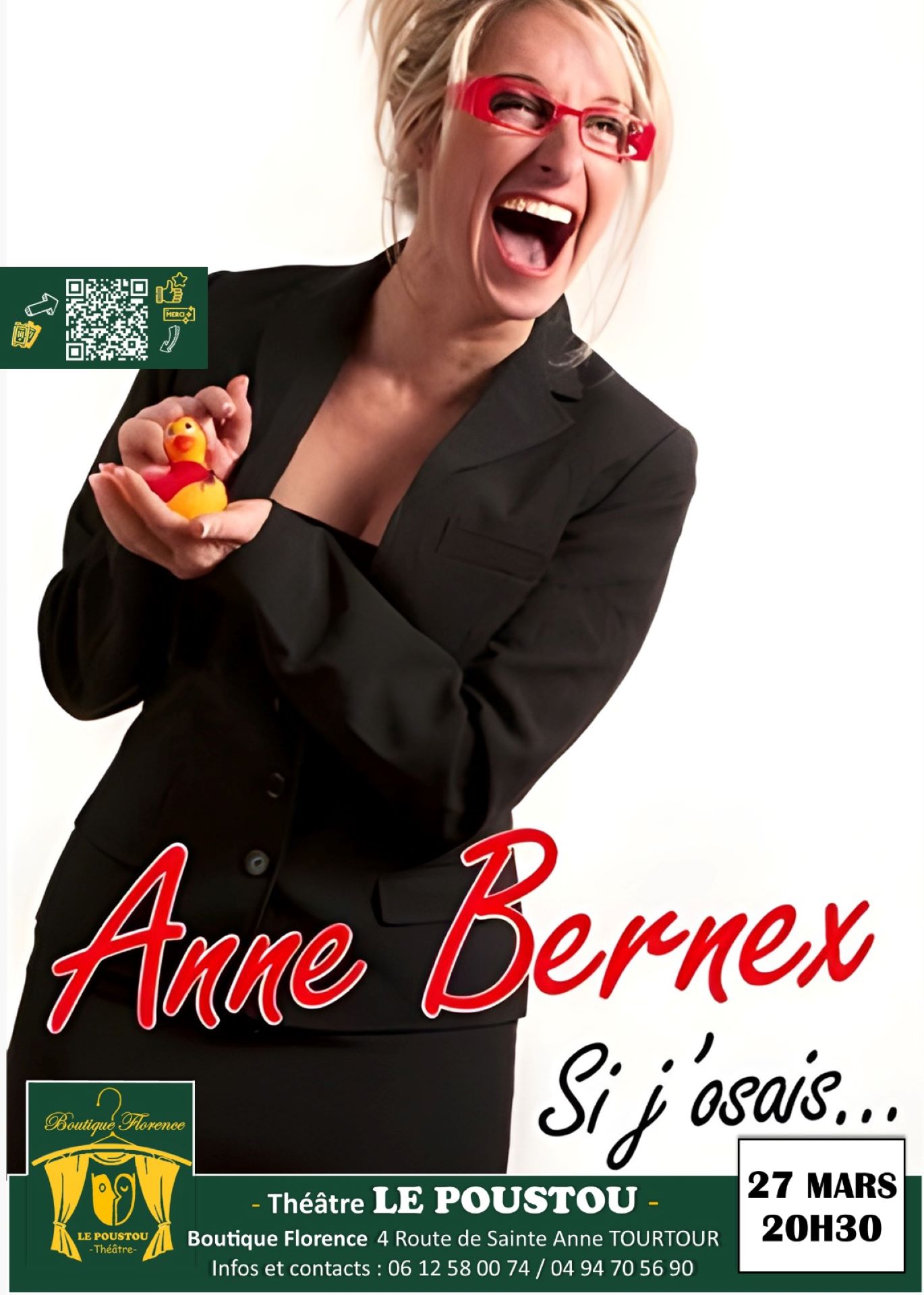 Anne Barnex - Si j'osais... - Théâtre - Le Poustou - Tourtour