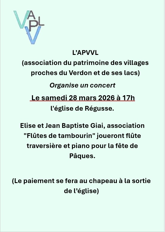 Affiche - Concert flûte traversière et piano_Régusse