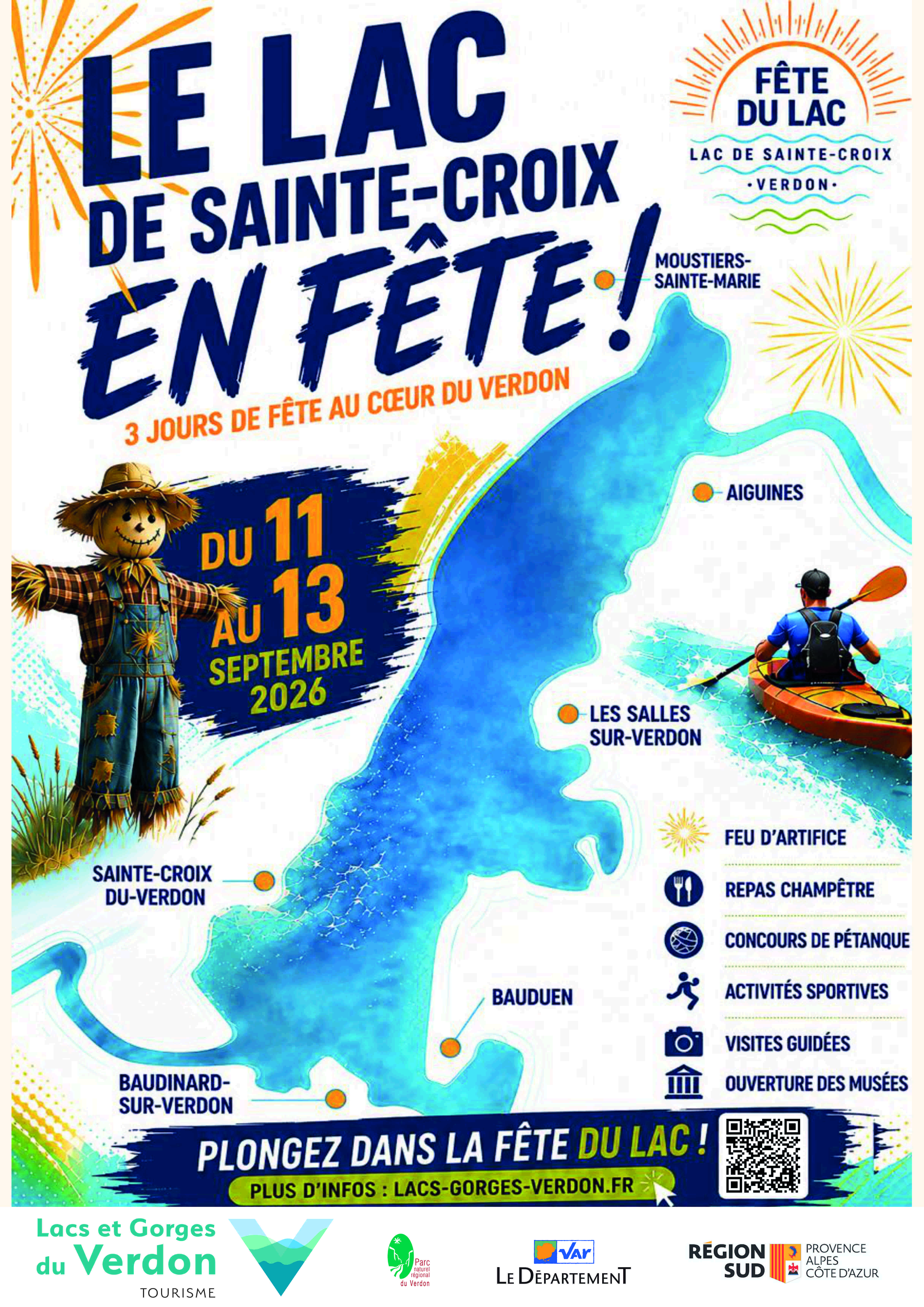 Affiche - Fête du lac de Sainte-Croix - concours de boules_Aiguines