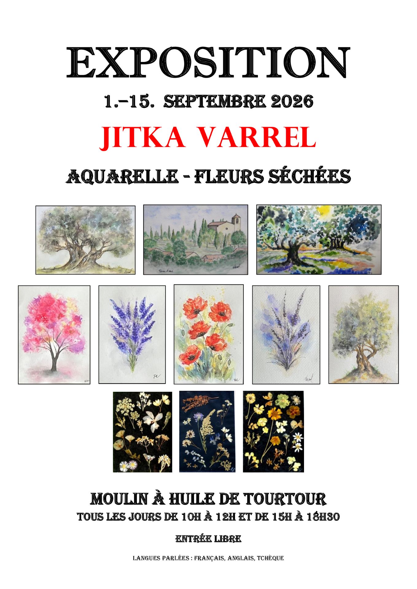 Jitka Varrel - Exposition au Moulin à Huile