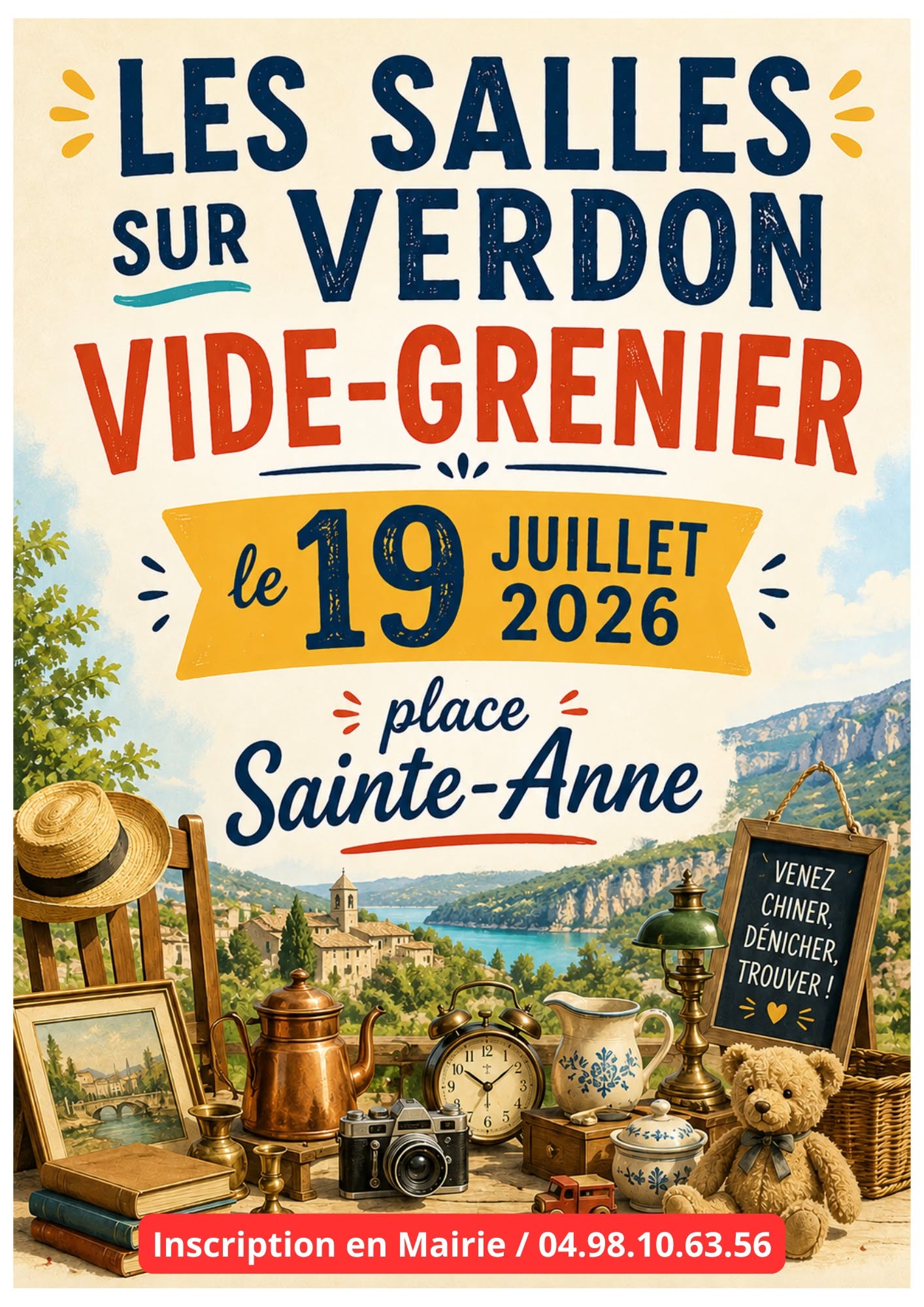 Affiche - Vide-grenier_Les Salles-sur-Verdon