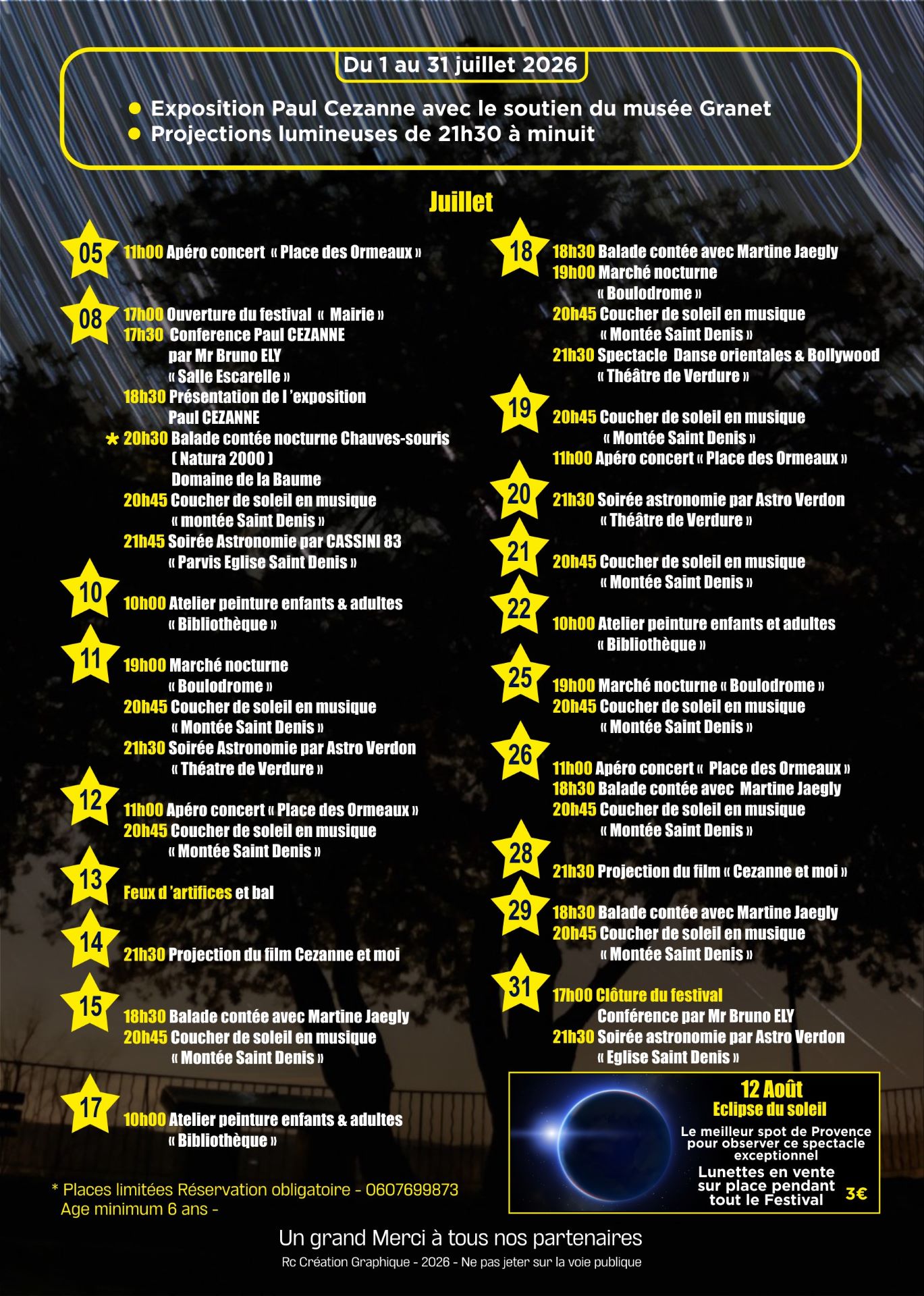 Programme - Festival Tourtour sous les étoiles