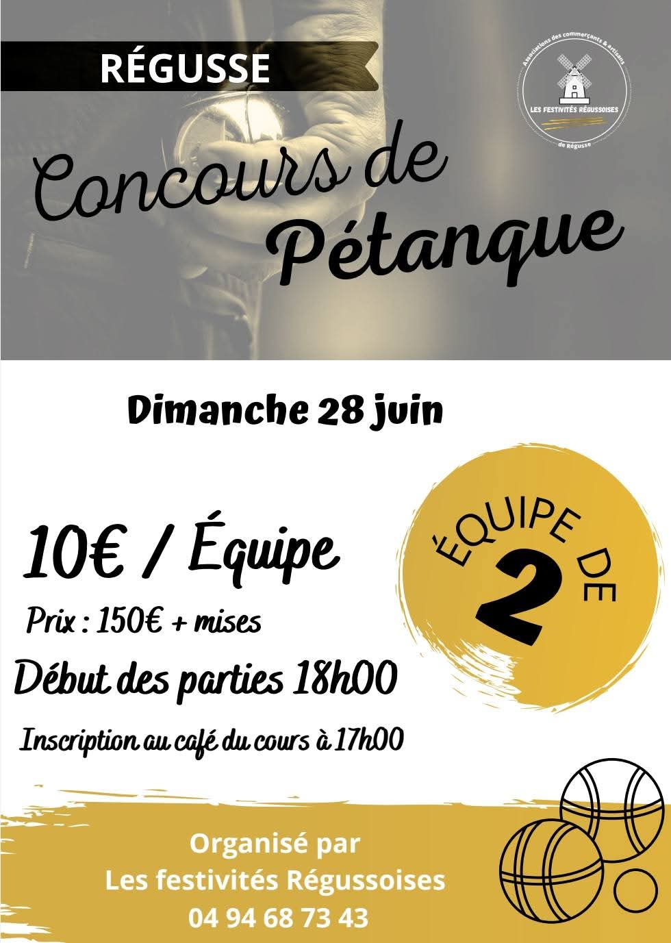 Affiche 28/06 - Concours de pétanques