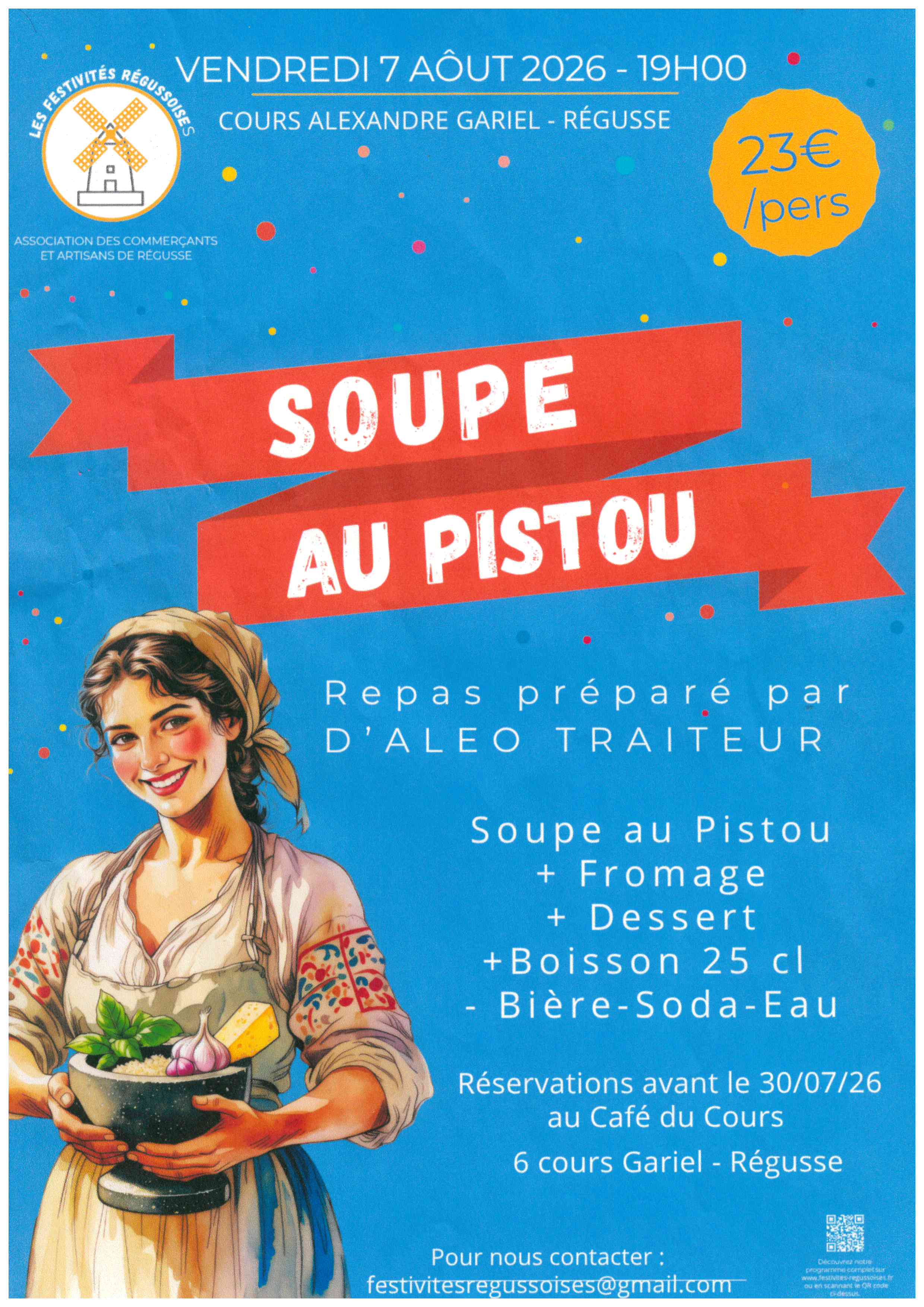 Soupe au pistou pour la fête des Moulins_Régusse