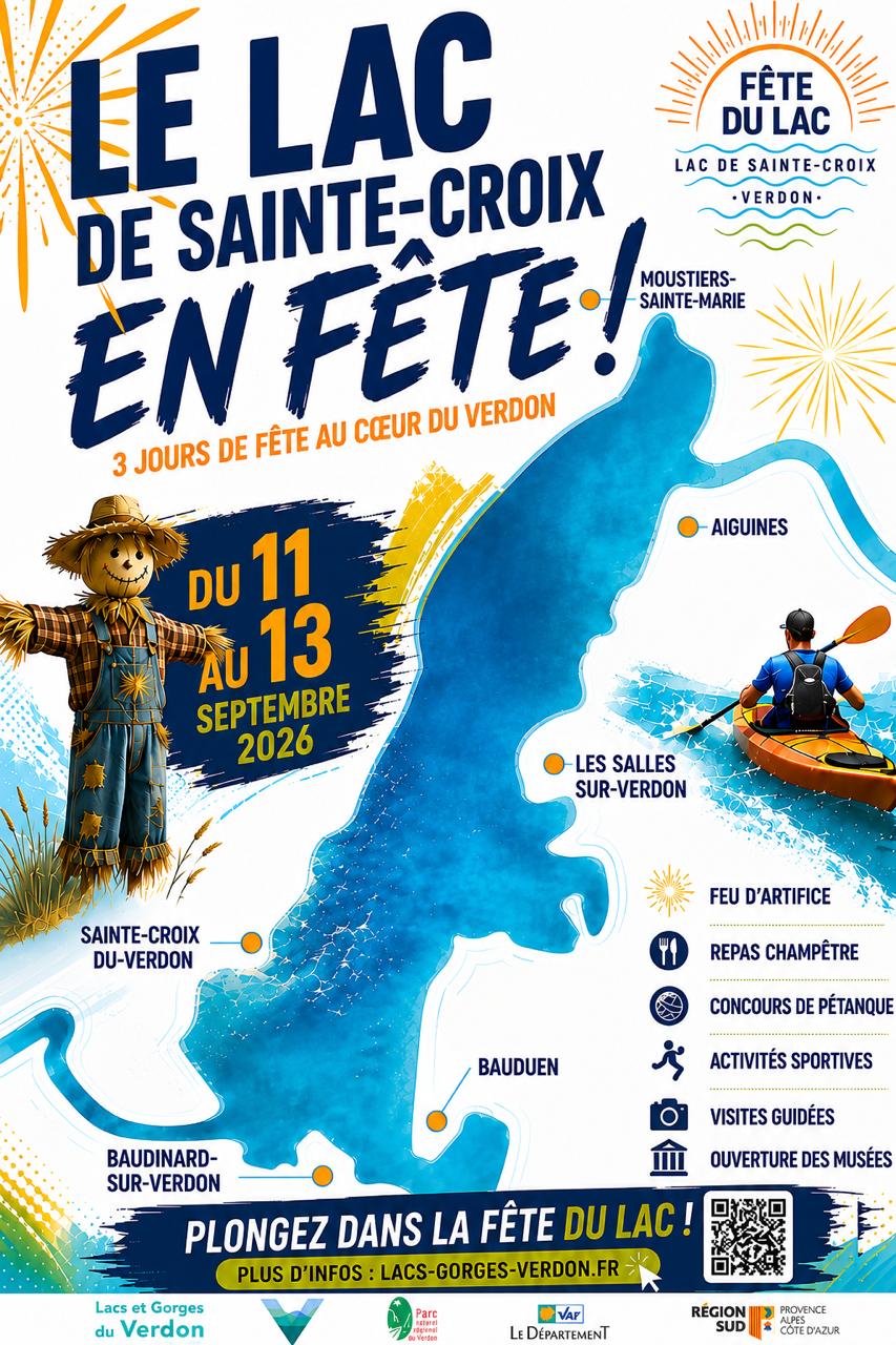 Affiche - Les Salles-sur-Verdon fêtent le lac de Sainte-Croix_Les Salles-sur-Verdon