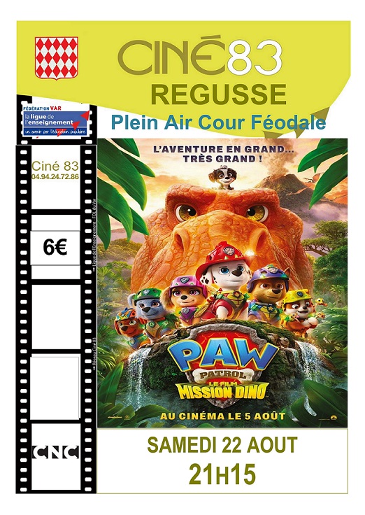 Affiche - Séances de cinéma en plein air_Régusse
