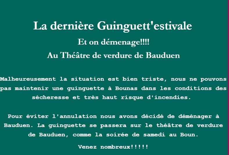 août 2026 - La dernière Guinguett'estivale_Bauduen