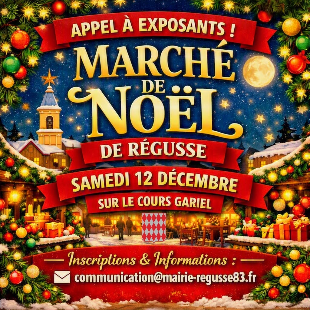 Affiche - Marché de Noël_Régusse