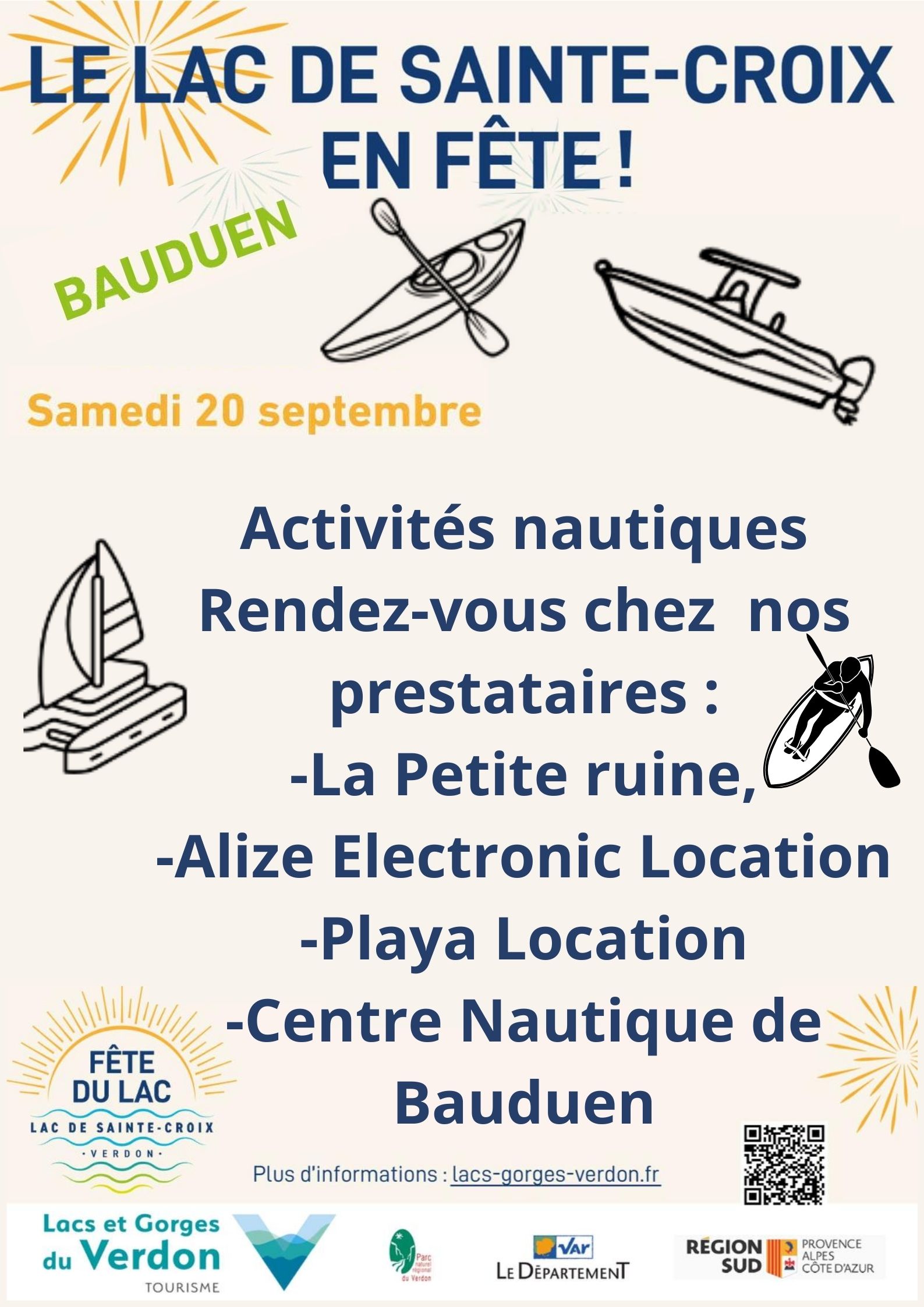 Activités nautiques de la Fête du lac_Bauduen