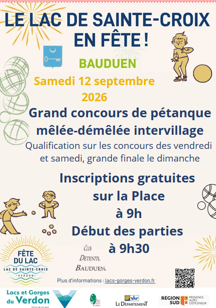 Fête du lac de Sainte Croix - Concours de boules à Bauduen_Bauduen
