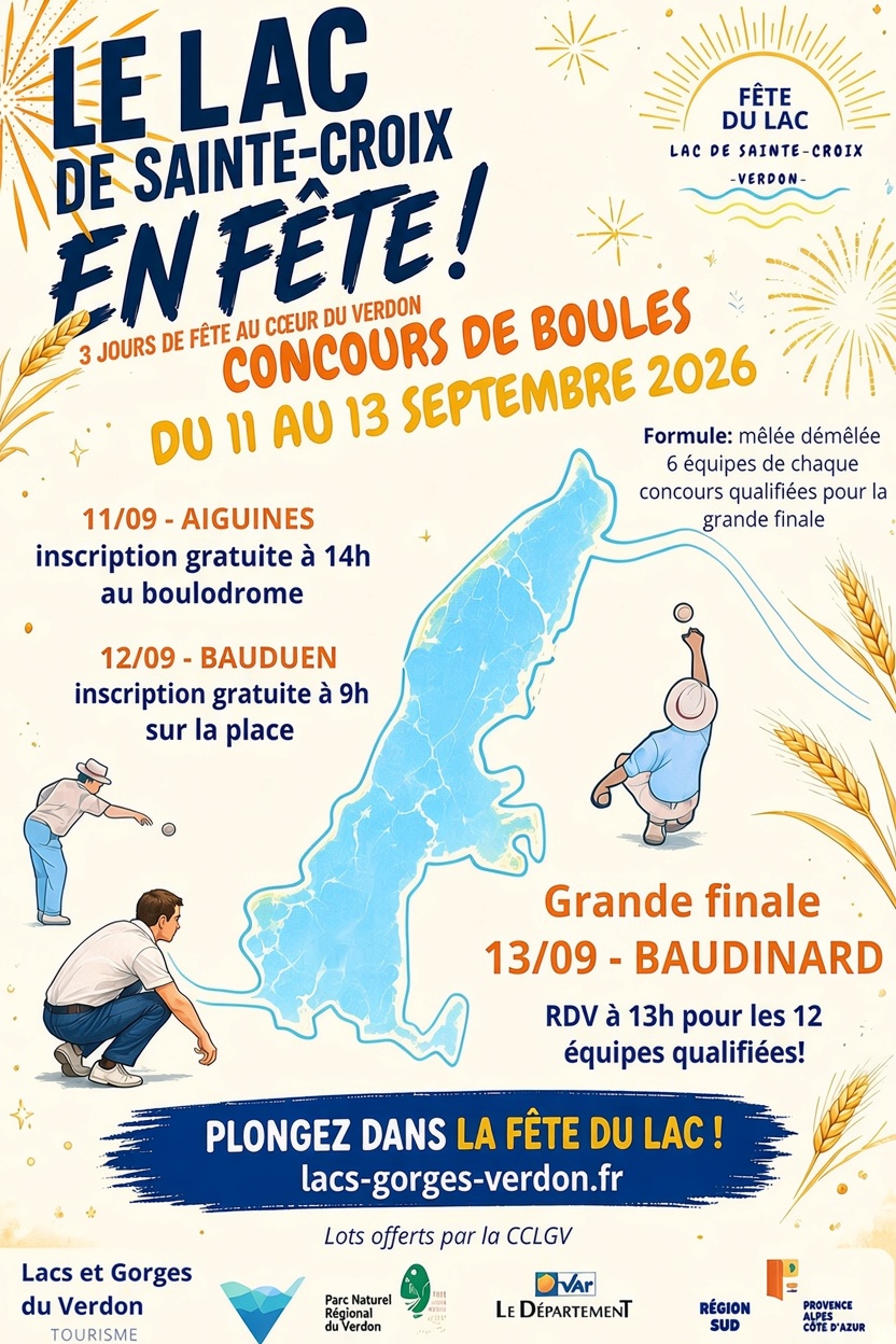 2026 - Fête du lac de Sainte Croix - Concours de boules à Bauduen_Bauduen