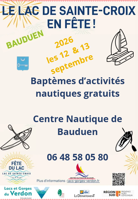Fête du lac de Sainte Croix - Baptêmes au Centre Nautique de Bauduen_Bauduen