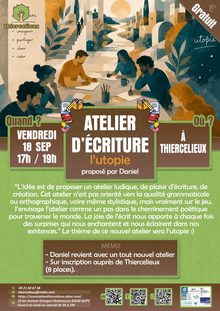 Atelier écriture - Les animations du Thiercelieux_Aups