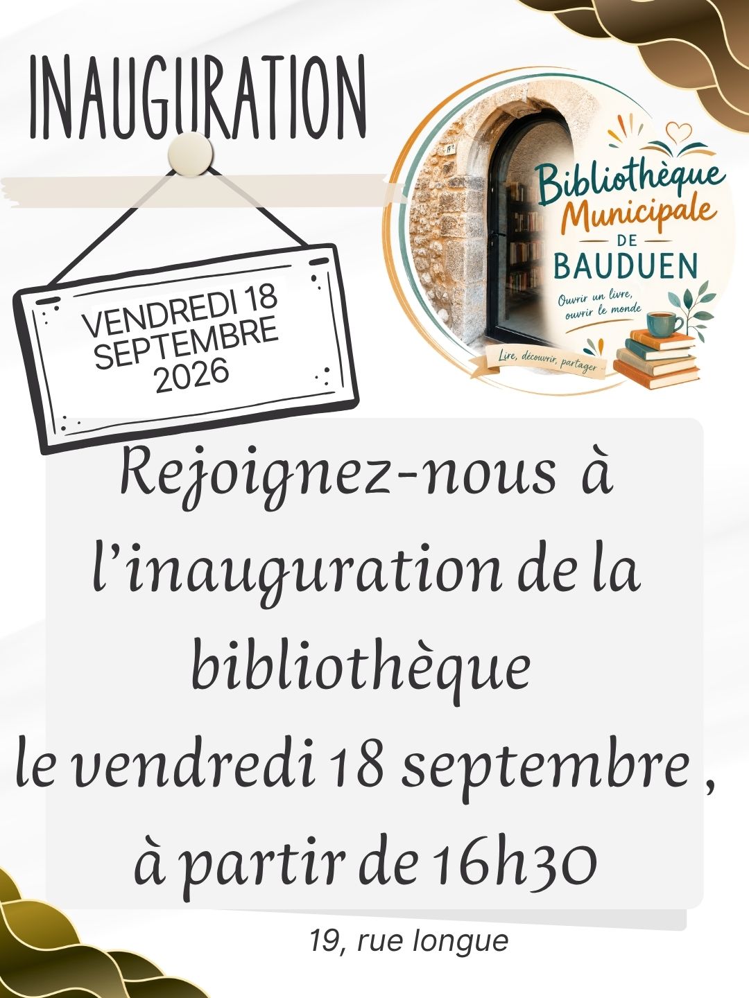 Inauguration de la bibliothèque_Bauduen
