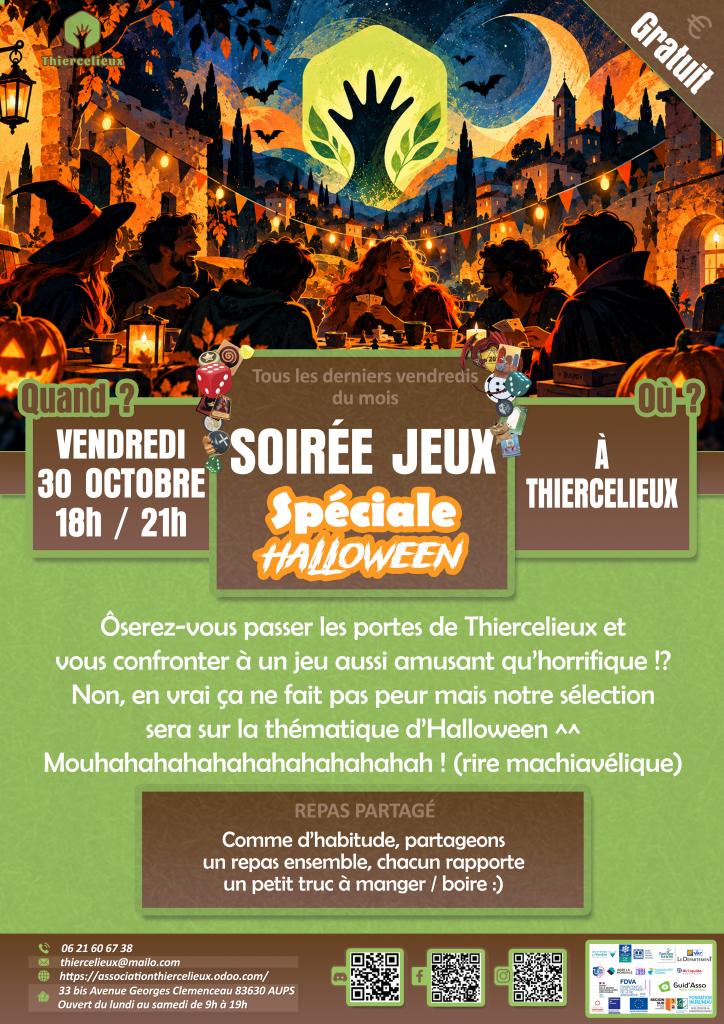 Soirée jeux Halloween - Les animations du Thiercelieux_Aups