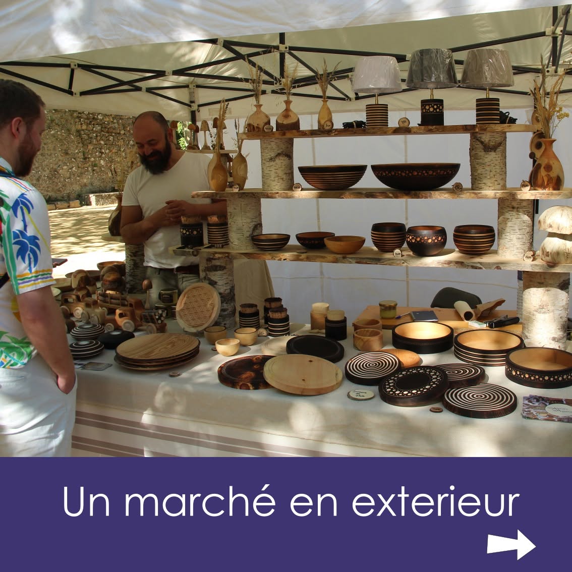 Marché de tournage sur bois