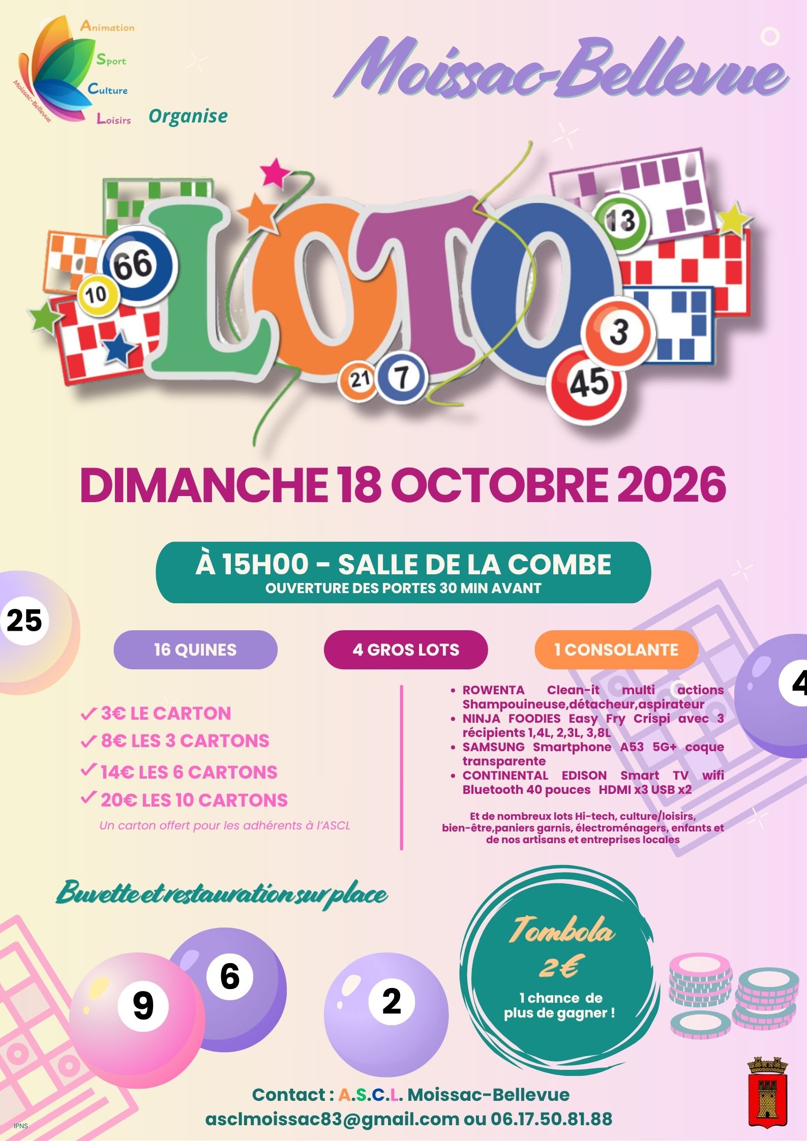 Affiche - Loto à Moissac-Bellevue