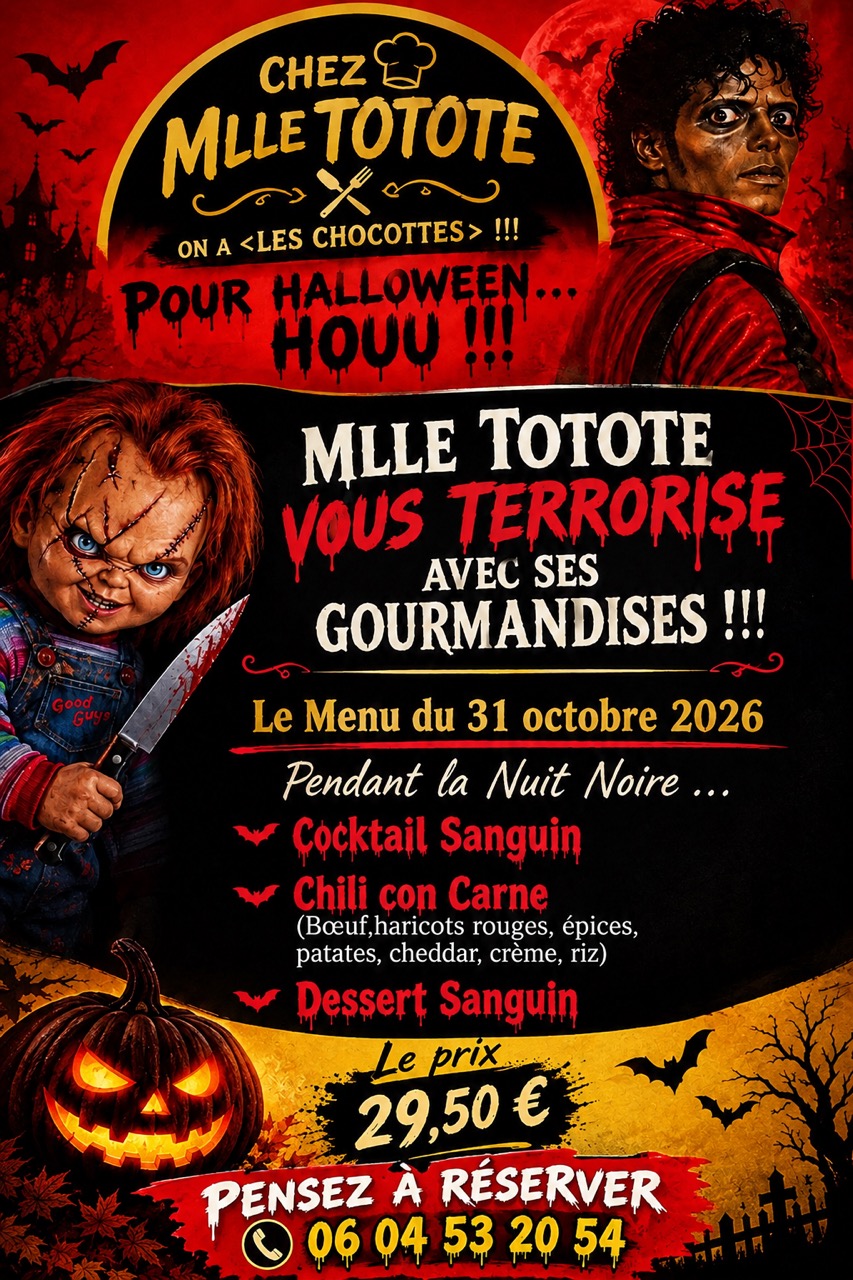Affiche - Halloween Chez Mademoiselle Totote_Régusse
