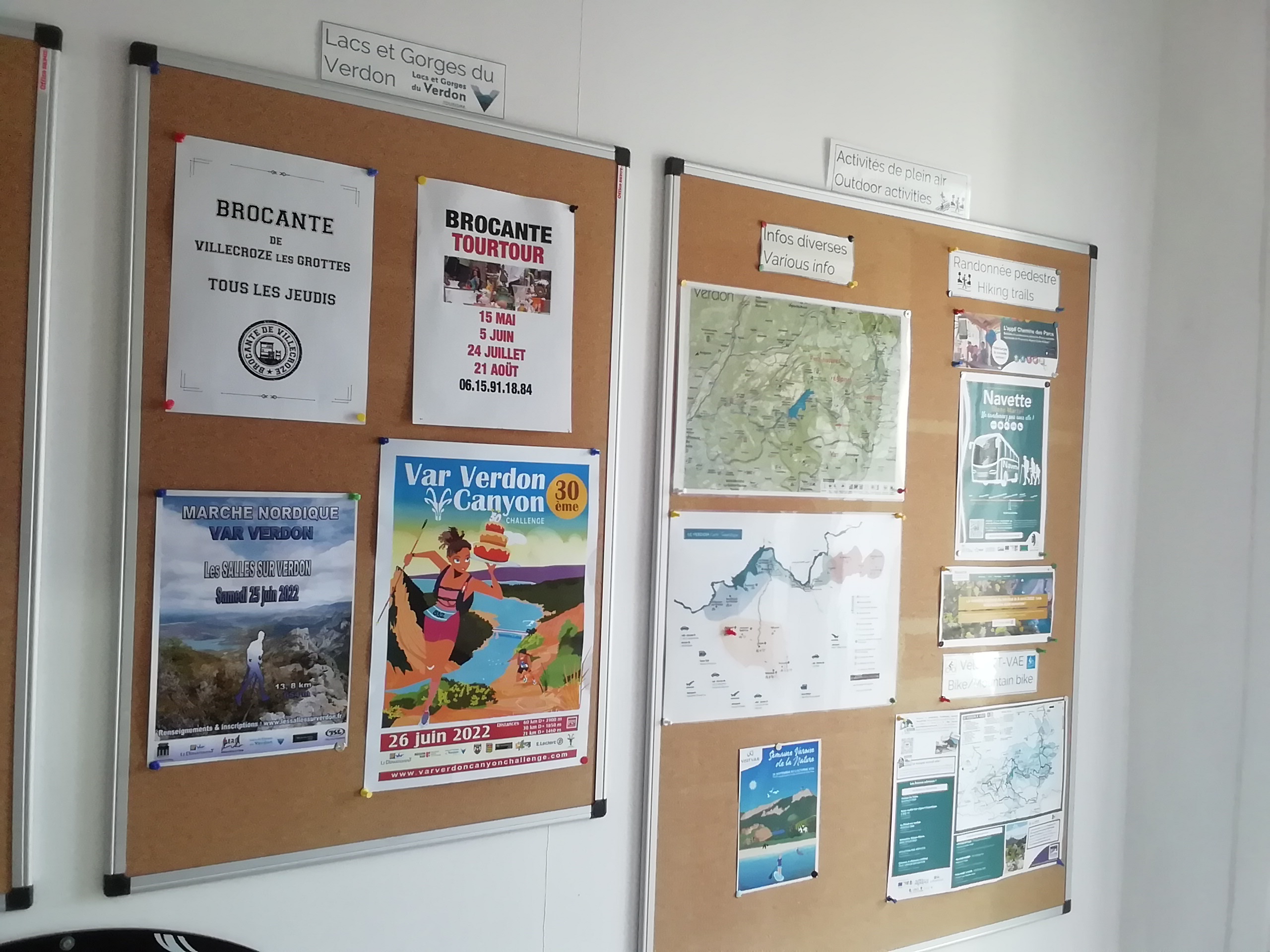 Affichage intérieur - Bureau d'Information Touristique de Régusse