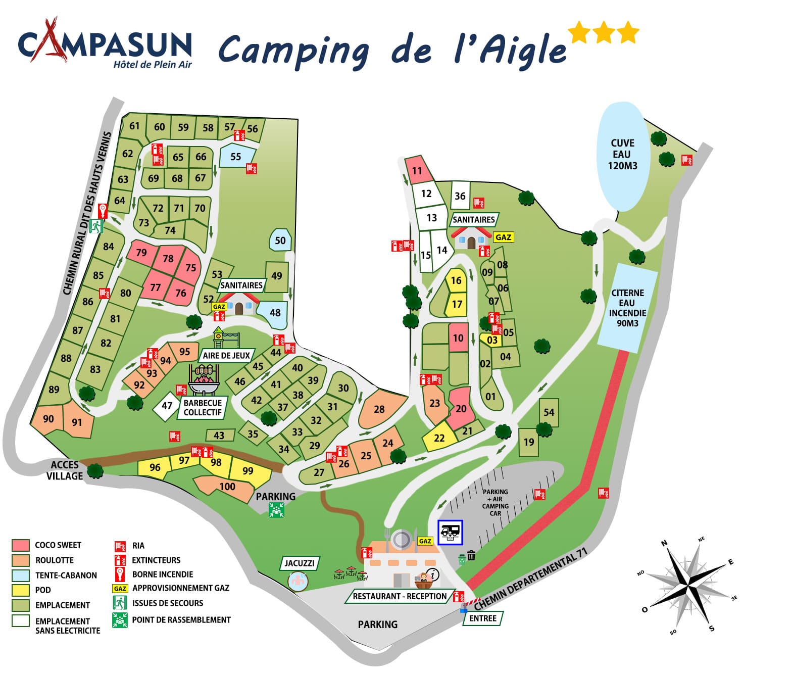 Plan du camping - Camping de l'Aigle