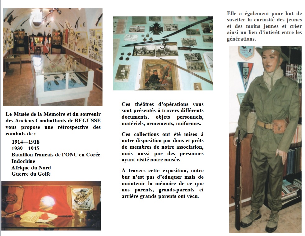 Documentation Association des Anciens Combattants - Musée de la Mémoire et du Souvenir_Régusse