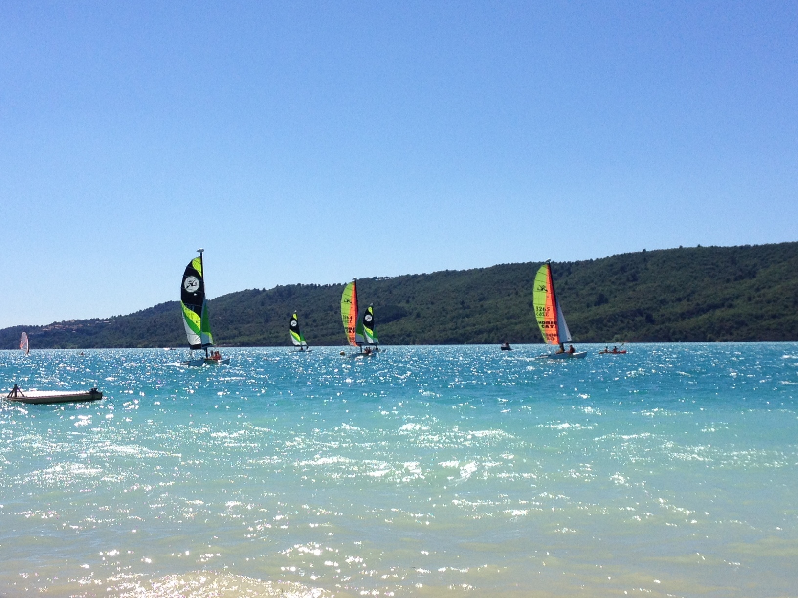 Vue d'ensemble - Voile sur le lac