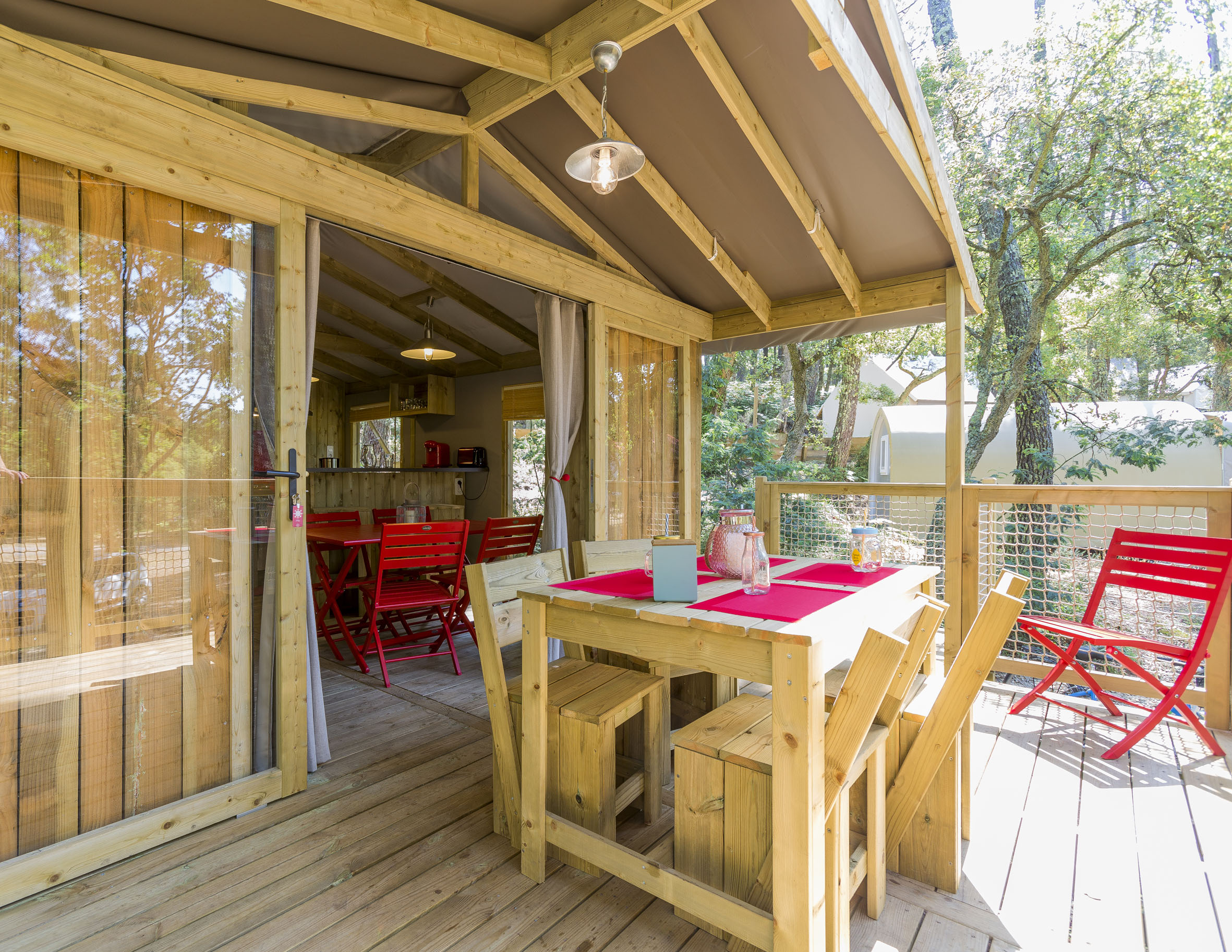 Eco-lodge - terrasse - Les Restanques